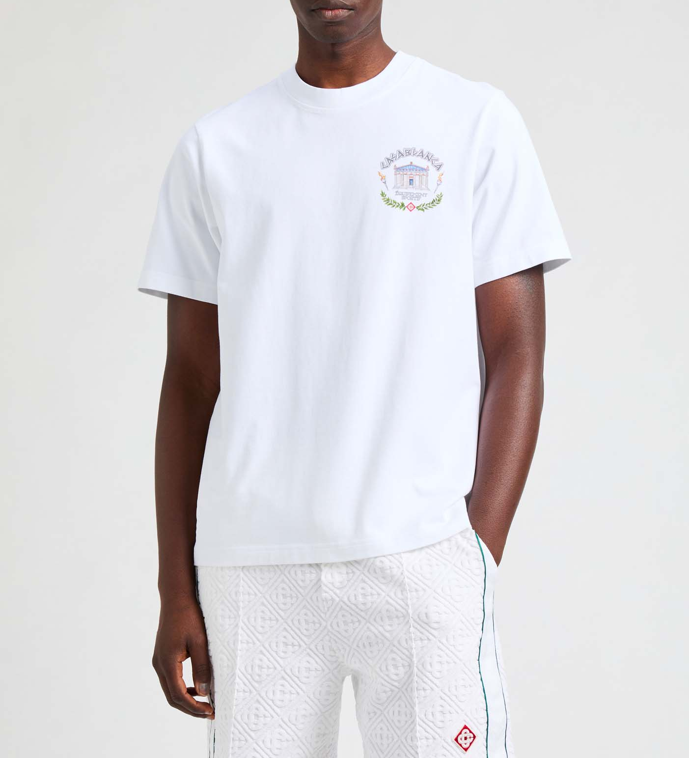 Printed T-shirt CASABLANCA PARIS White