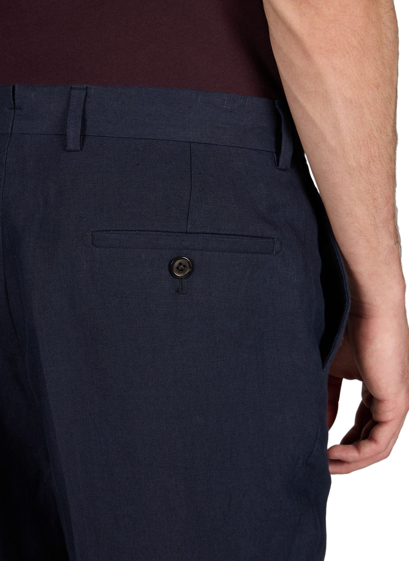 Pantalón slim de lino LAFAURIE Azul