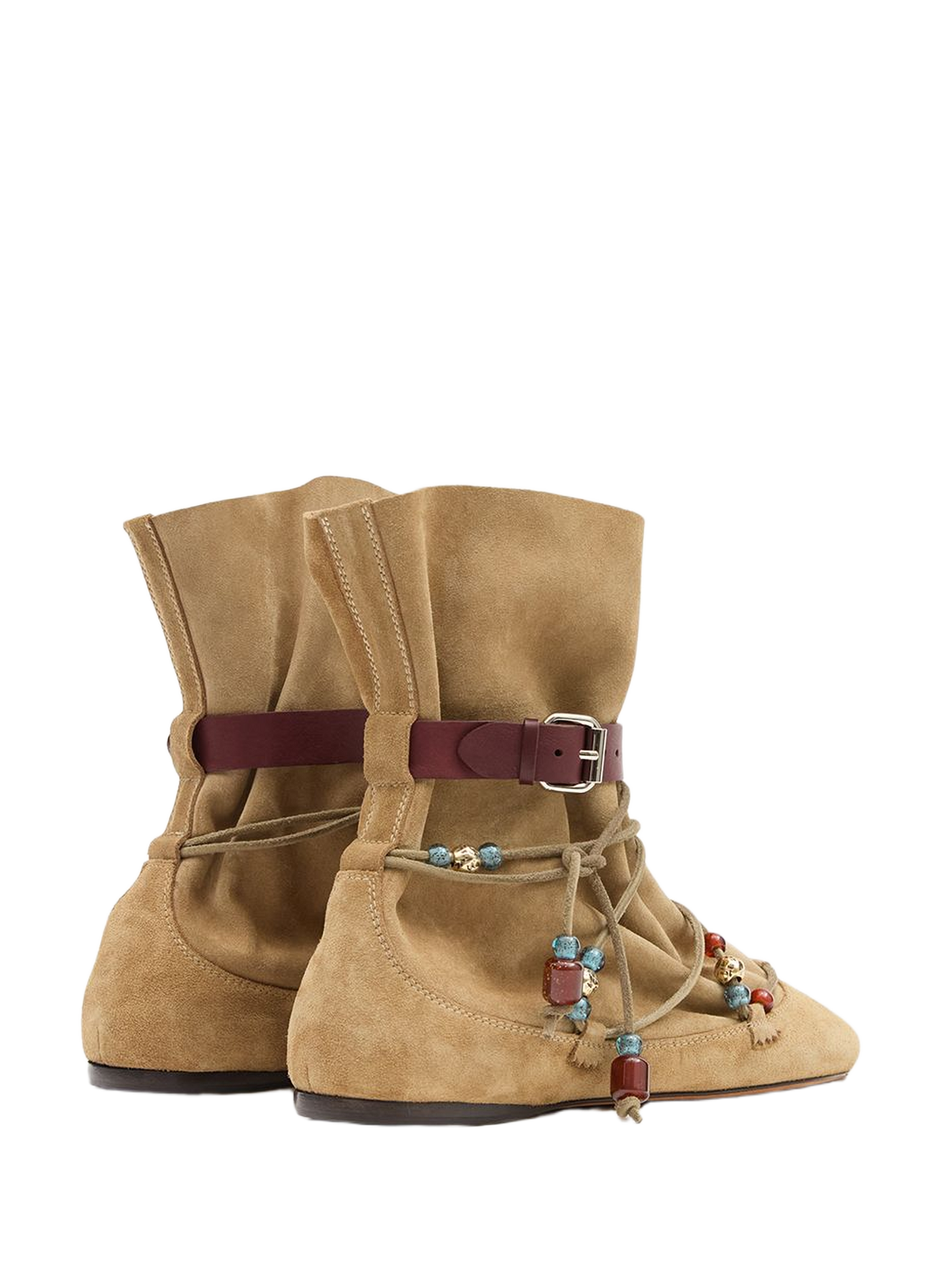 Draped suede calf boots ISABEL MARANT Brown