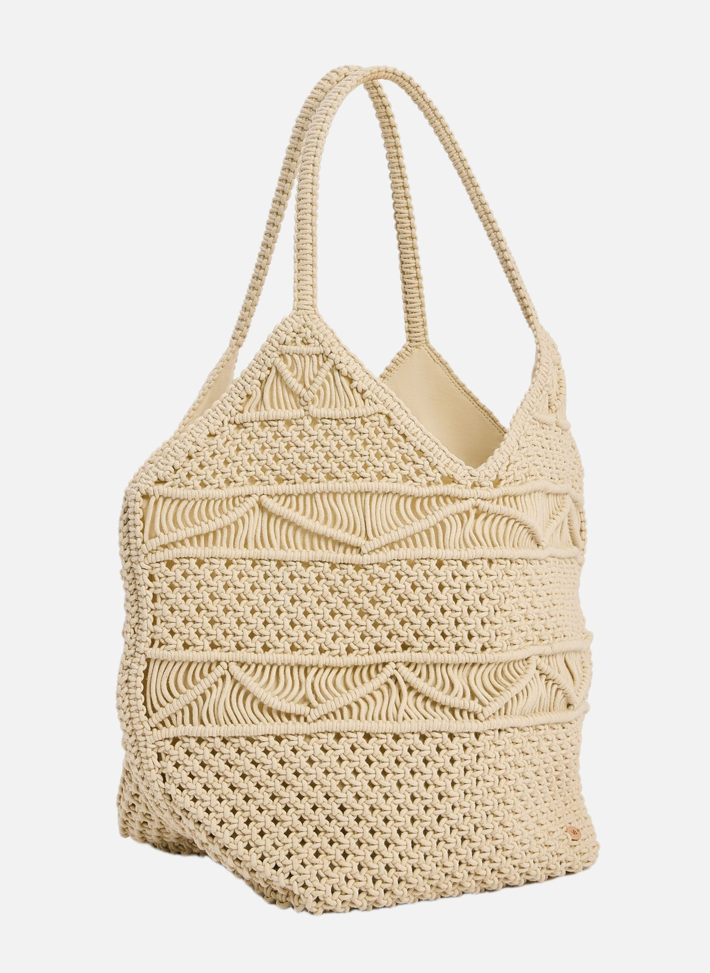 Sac crochet en coton Blanc