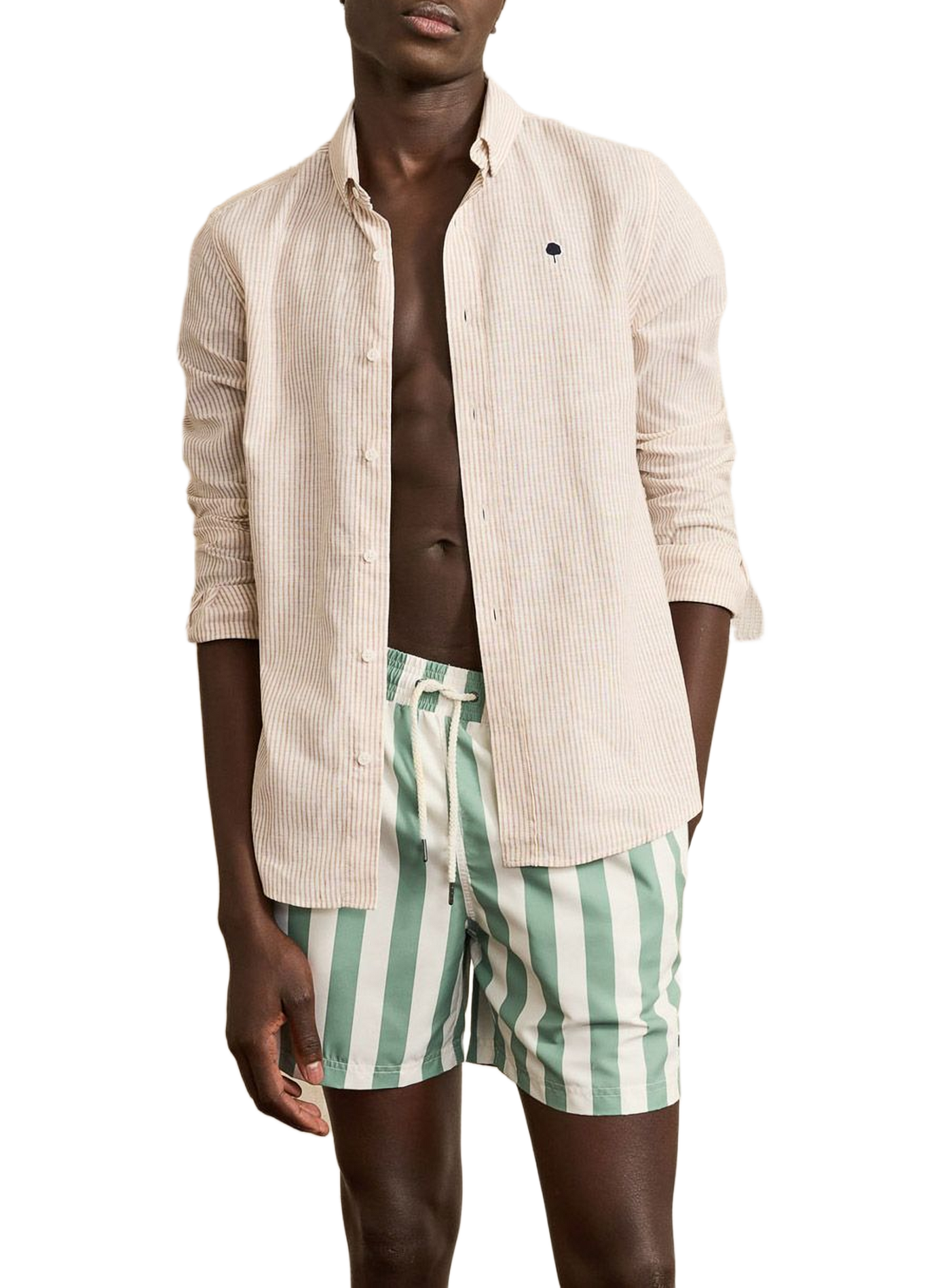 Costume da bagno Mimizan a righe FAGUO Verde