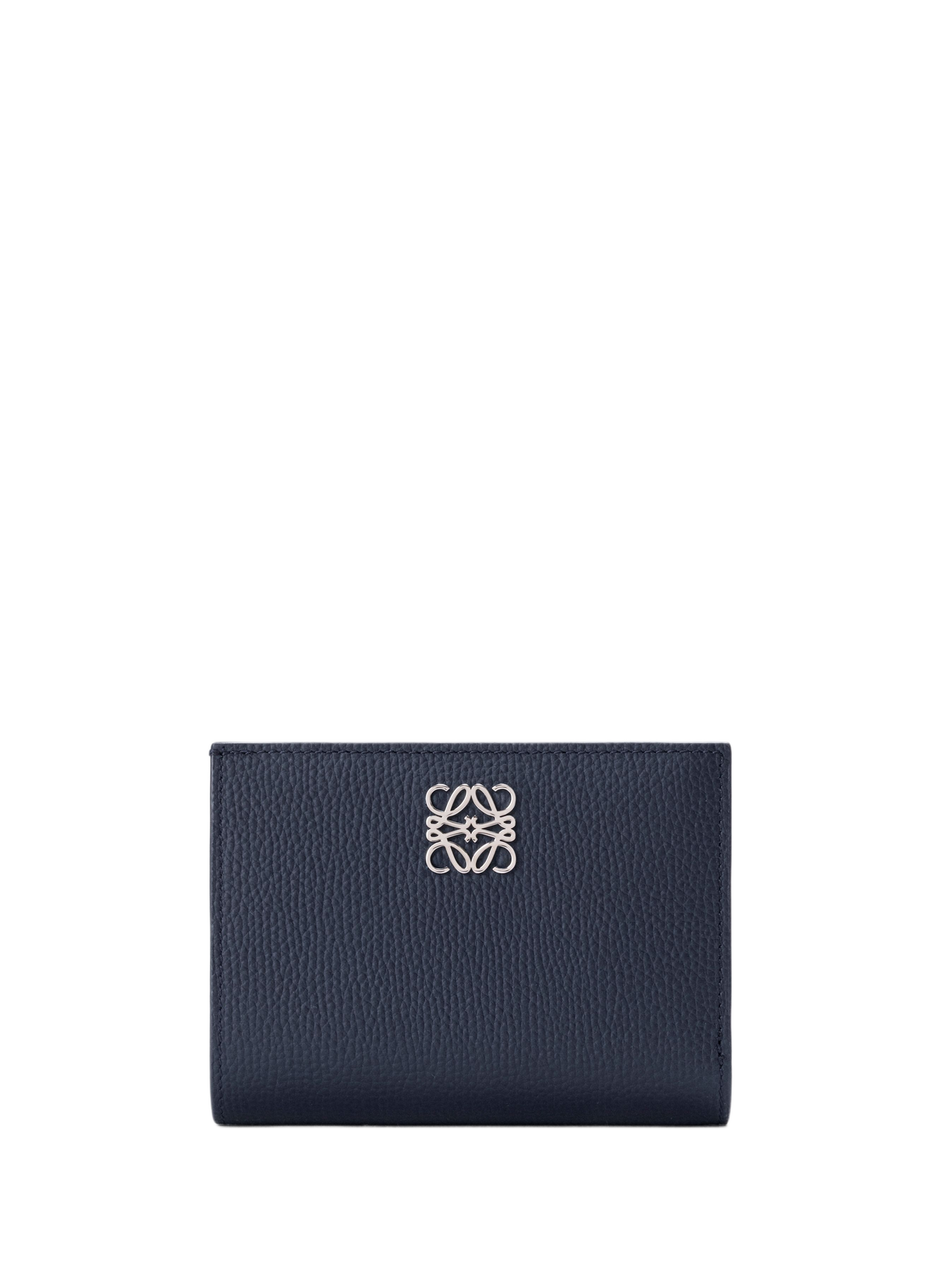 Compact flap wallet Anagram in grained calfskin leather LOEWE Blue