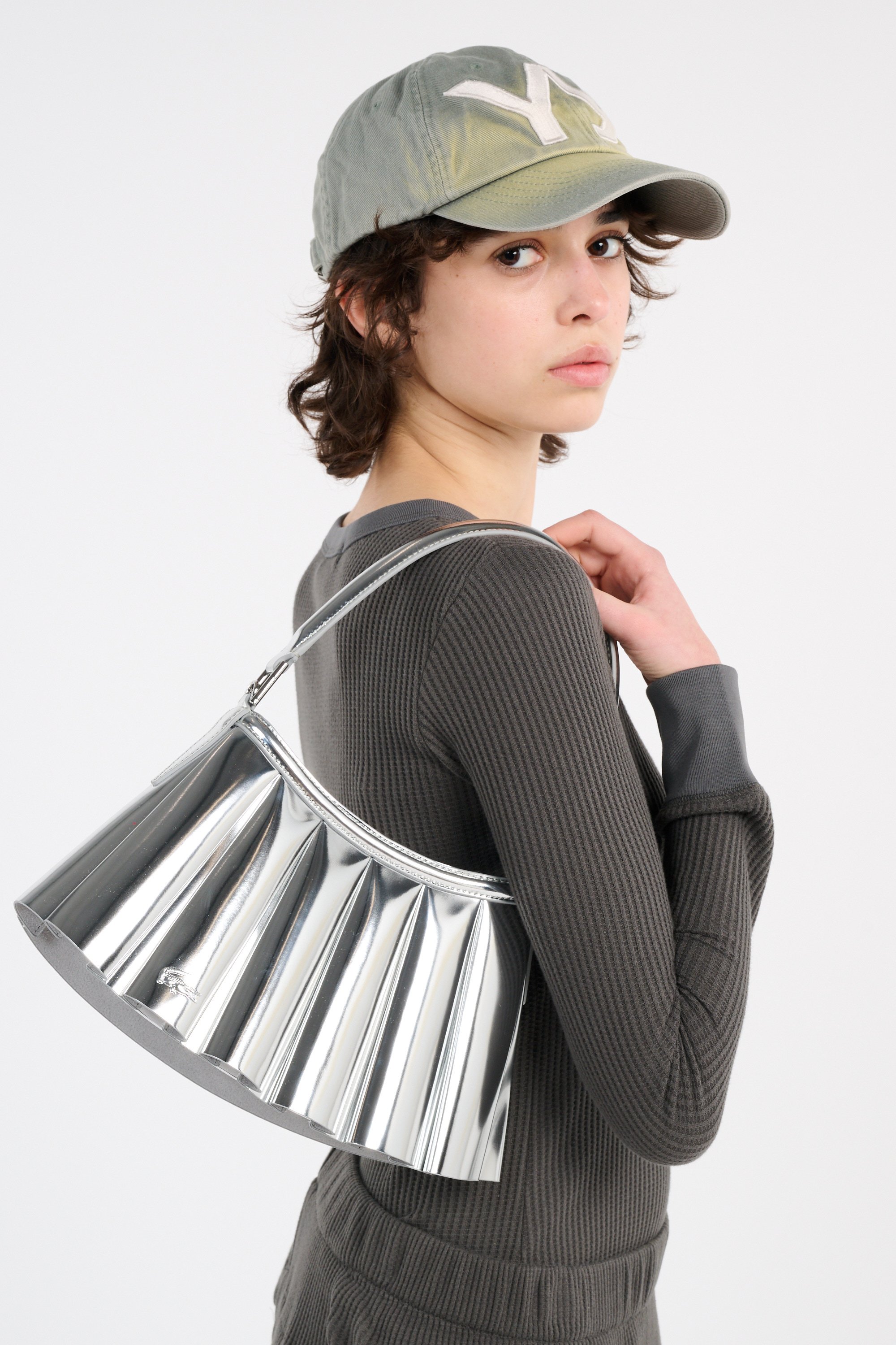 Sac porté épaule lenglen LACOSTE Argent