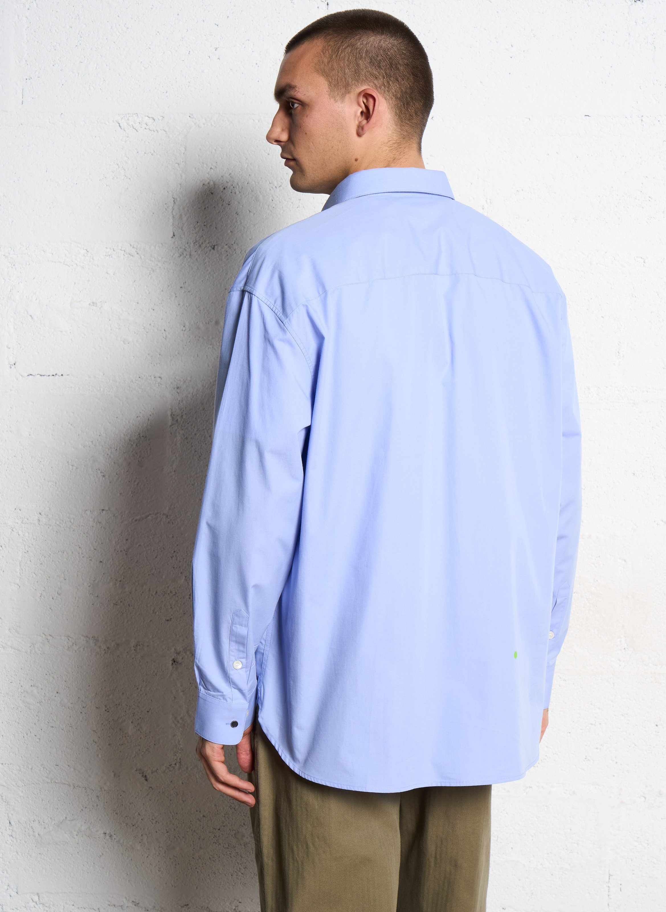 Chemise ample col américain en coton IKKS Bleu