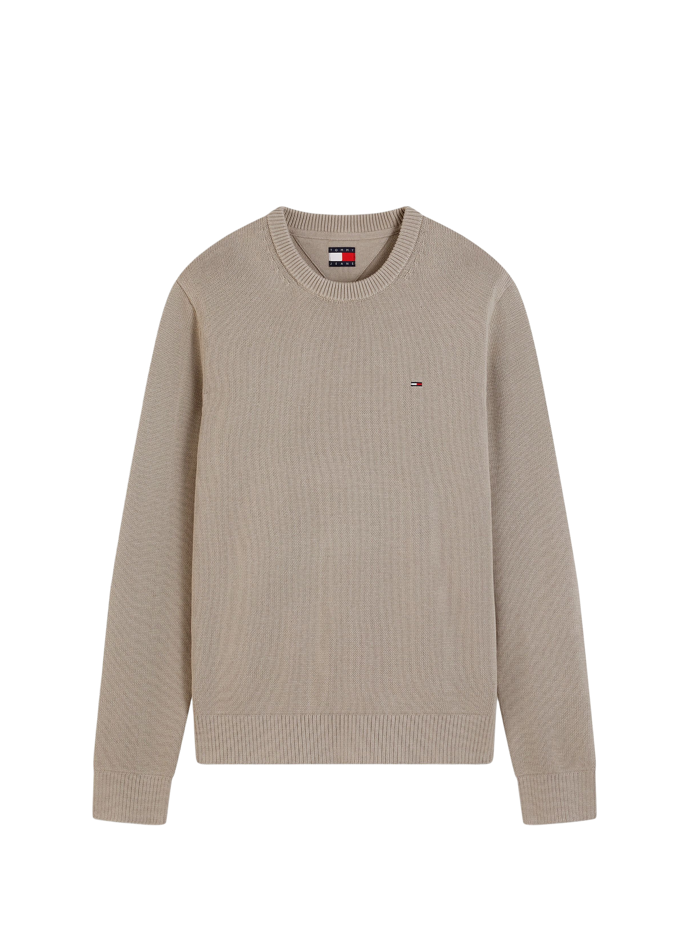 Slim fit cotton logo knit sweater TOMMY HILFIGER Grey