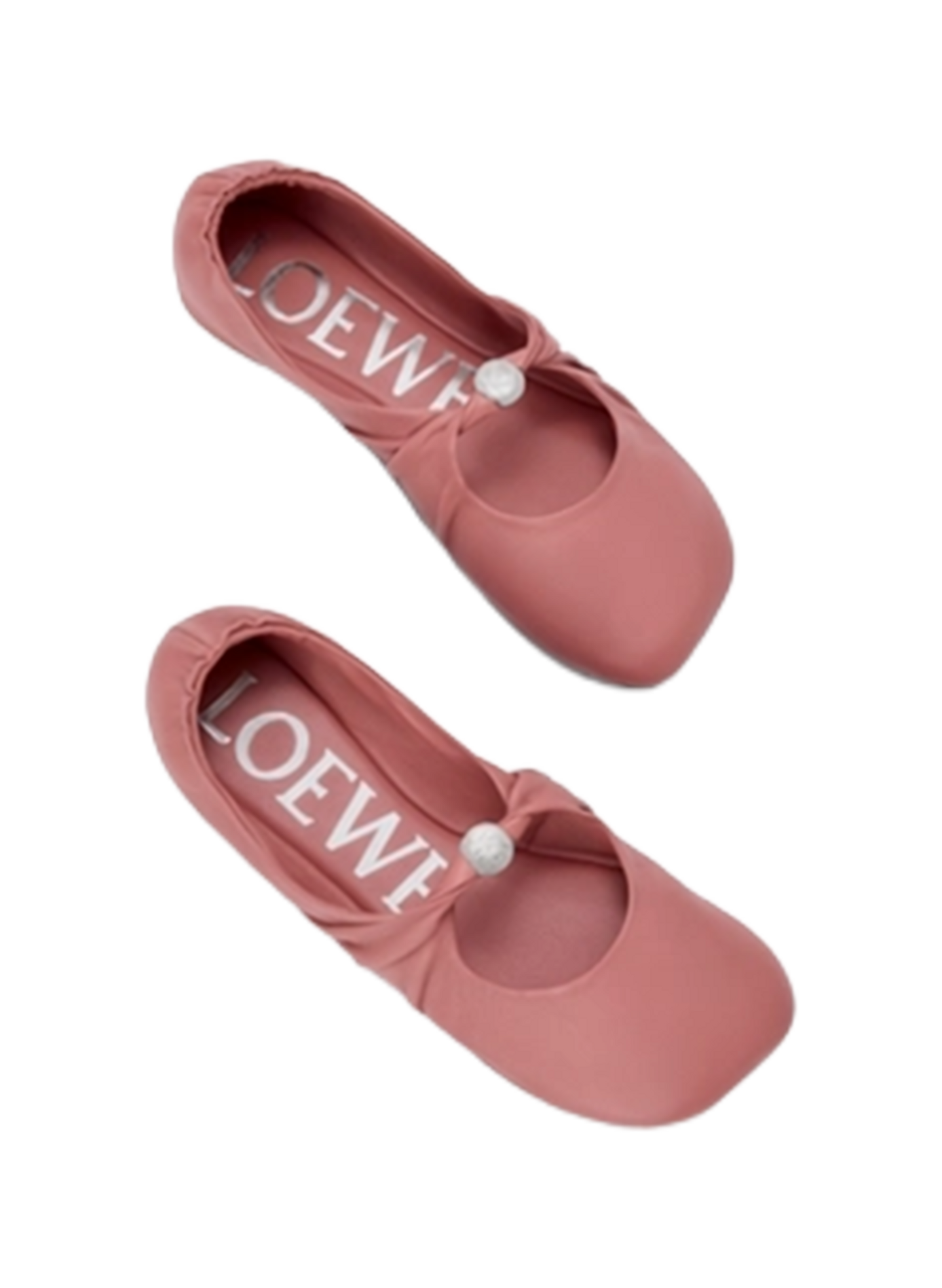 Pebble Soft lamb nappa leather ballet flats LOEWE Pink