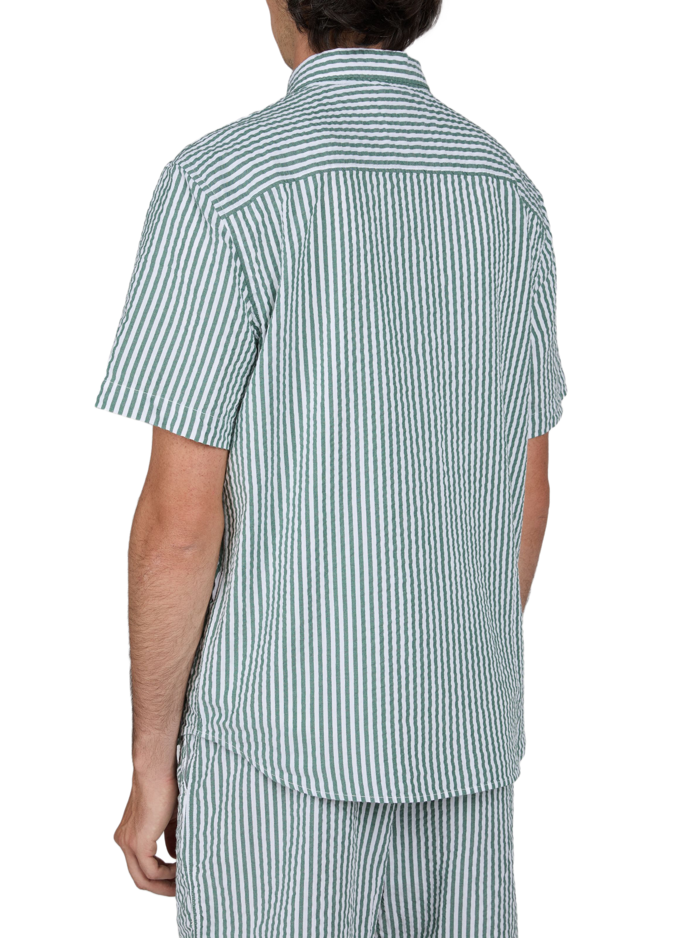Camisa texturizada a rayas de algodón LEVI'S Verde