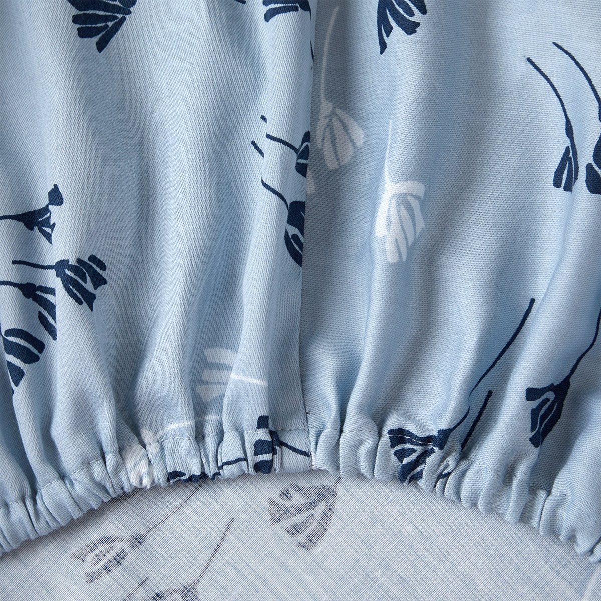 Drap housse en satin de coton, valerian BOSS HOME Bleu