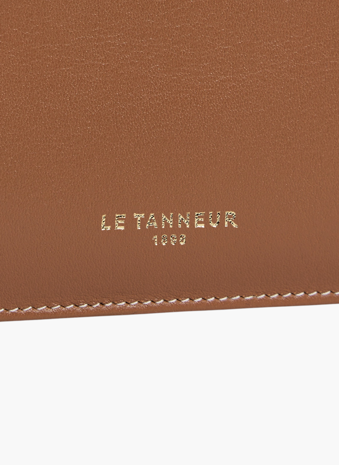 Porte cartes zippé albertine en cuir lisse LE TANNEUR Marron