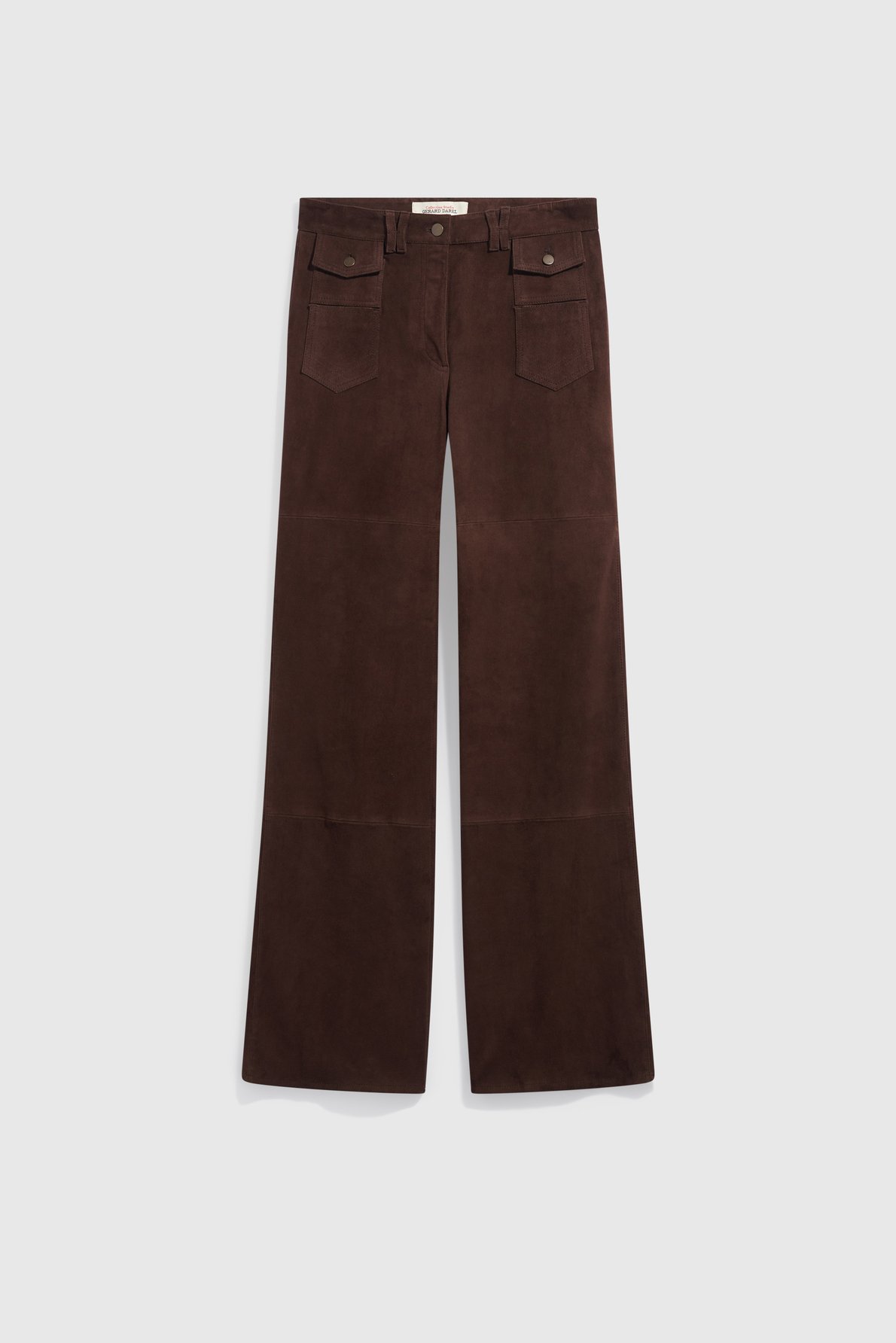 Jean flare en cuir velours - anna GERARD DAREL Marron
