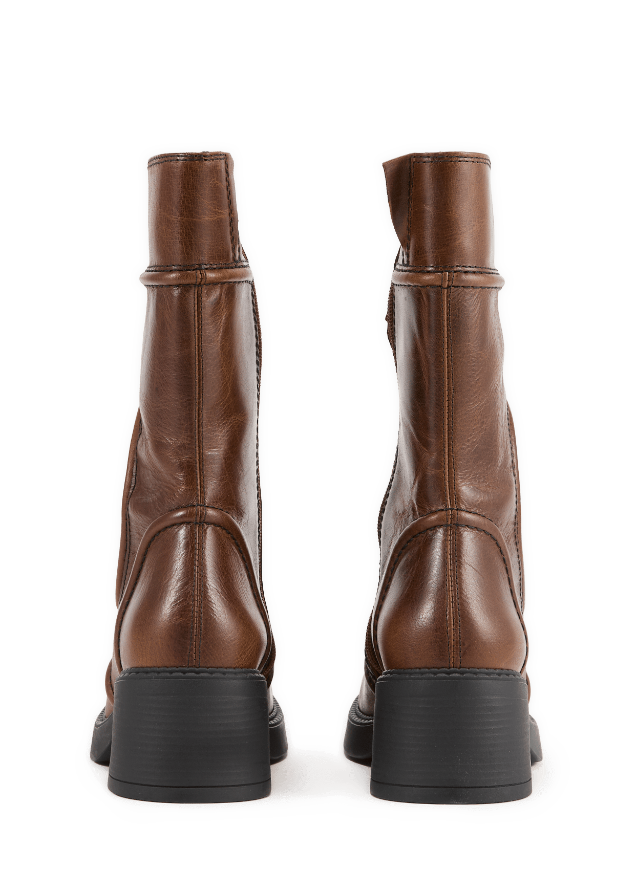 Malene leather ankle boots E8 BY MIISTA Brown