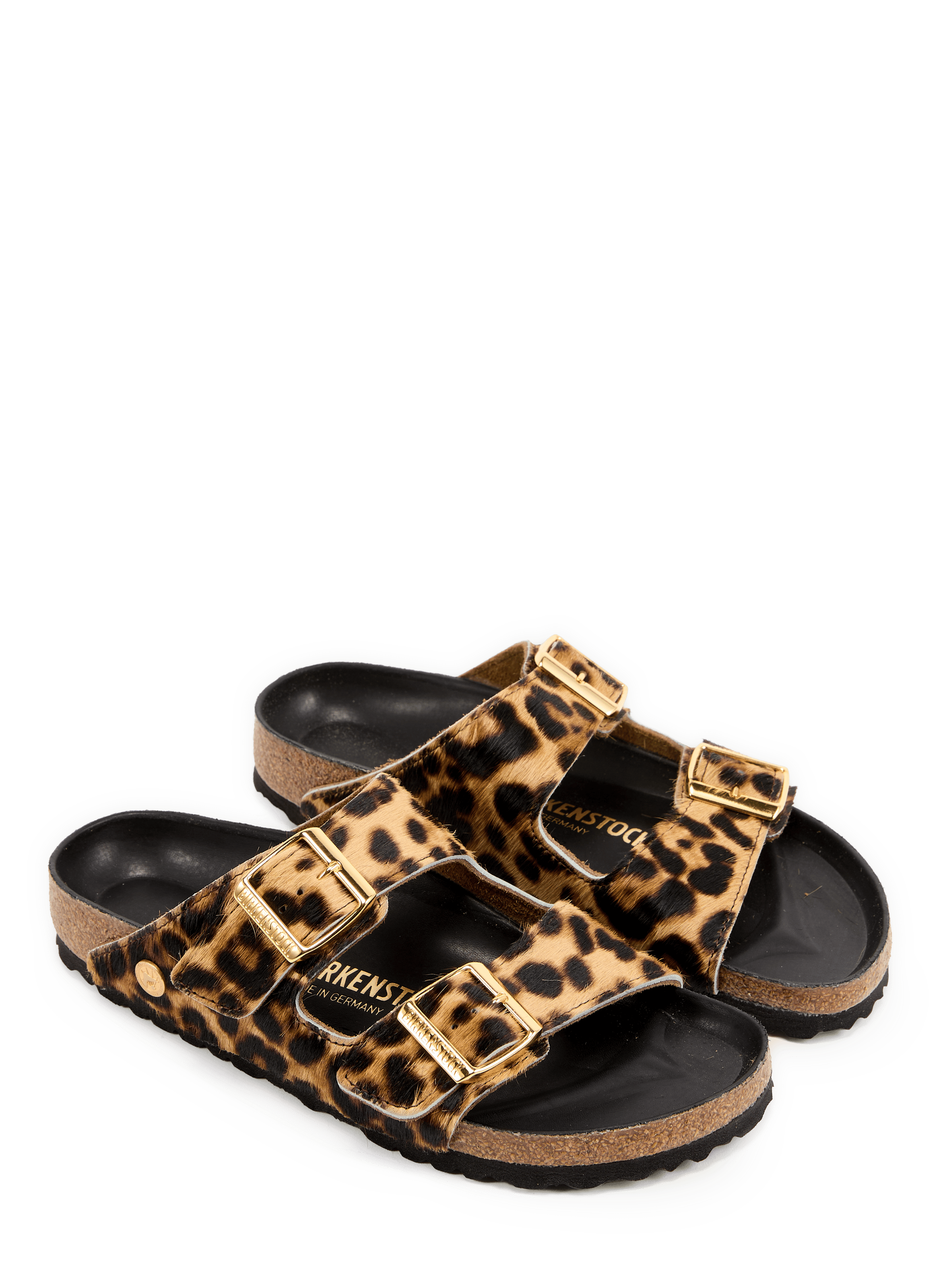 Sandalen Arizona dierenprint in leer BIRKENSTOCK Veelkleurig