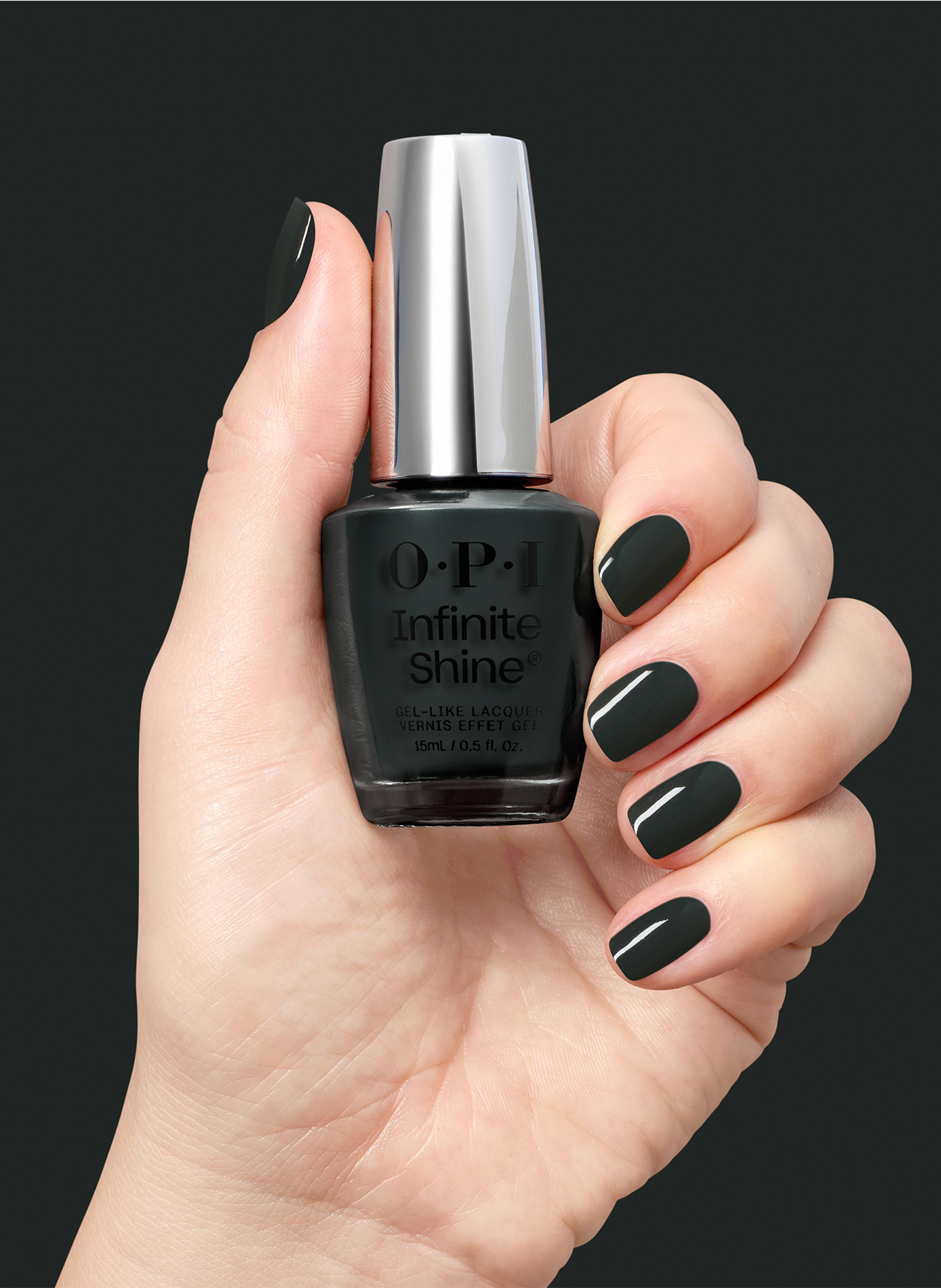 Nein! Nein! Nein! OK Fine! - Infinite Shine OPI Gris foncé