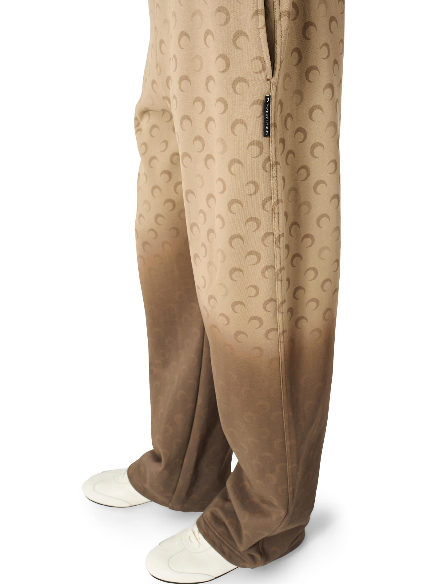 Gewassen biologische katoenen unisex joggingbroek maan MARINE SERRE Beige