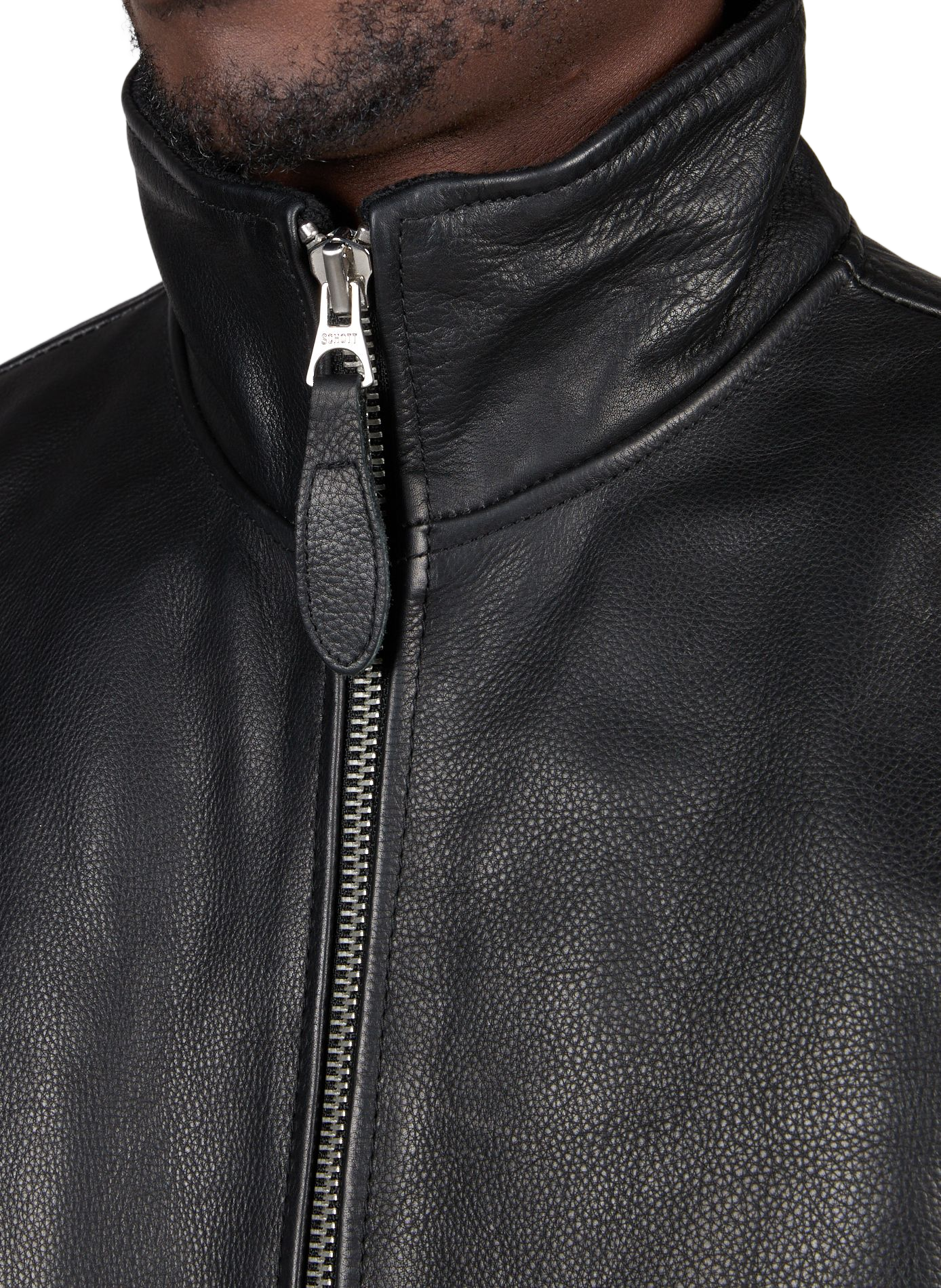 Gerader Lederblouson SCHOTT Schwarz