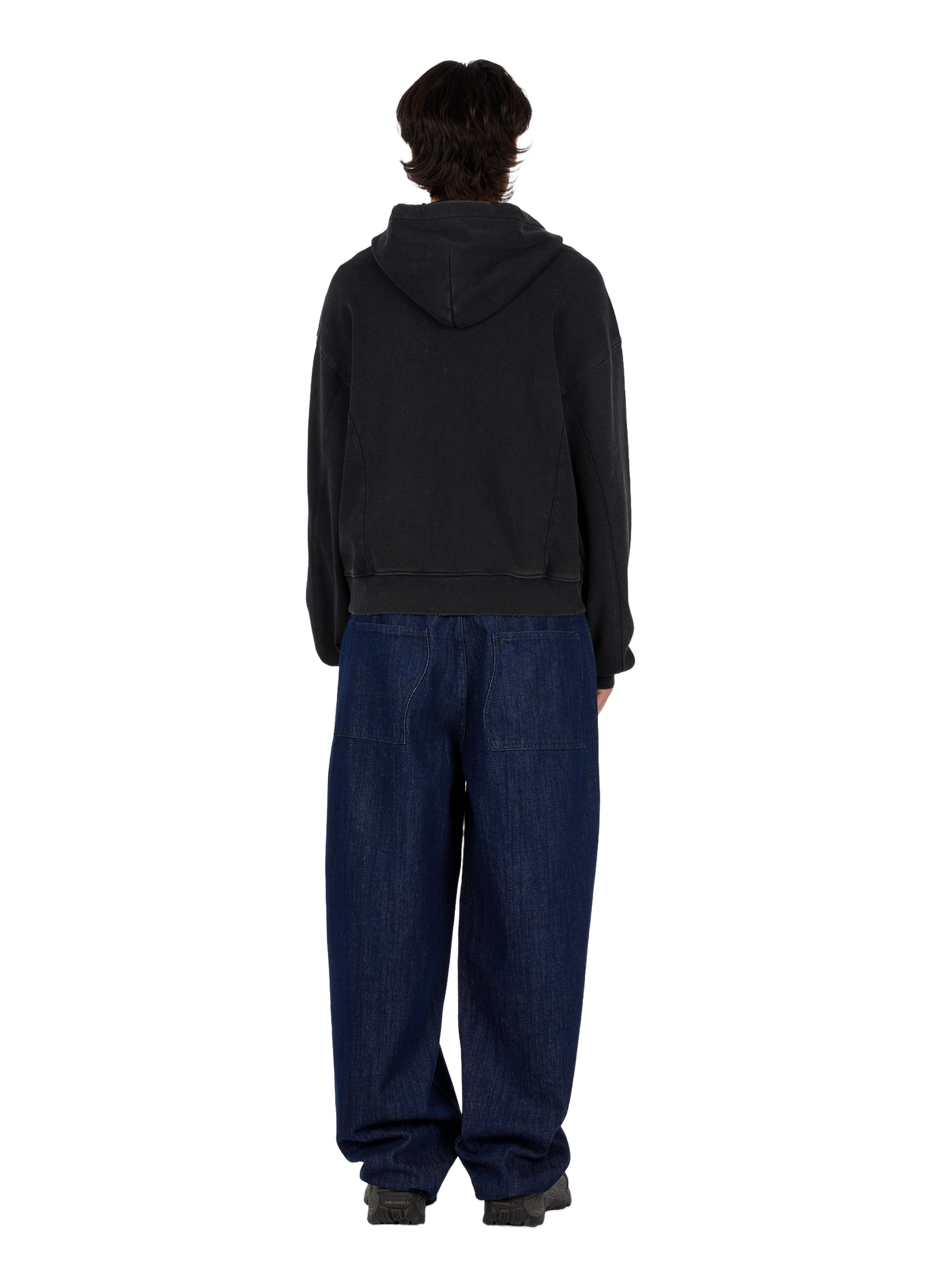 Straight-fit cotton sweatshirt with embroidered logo DIME Black