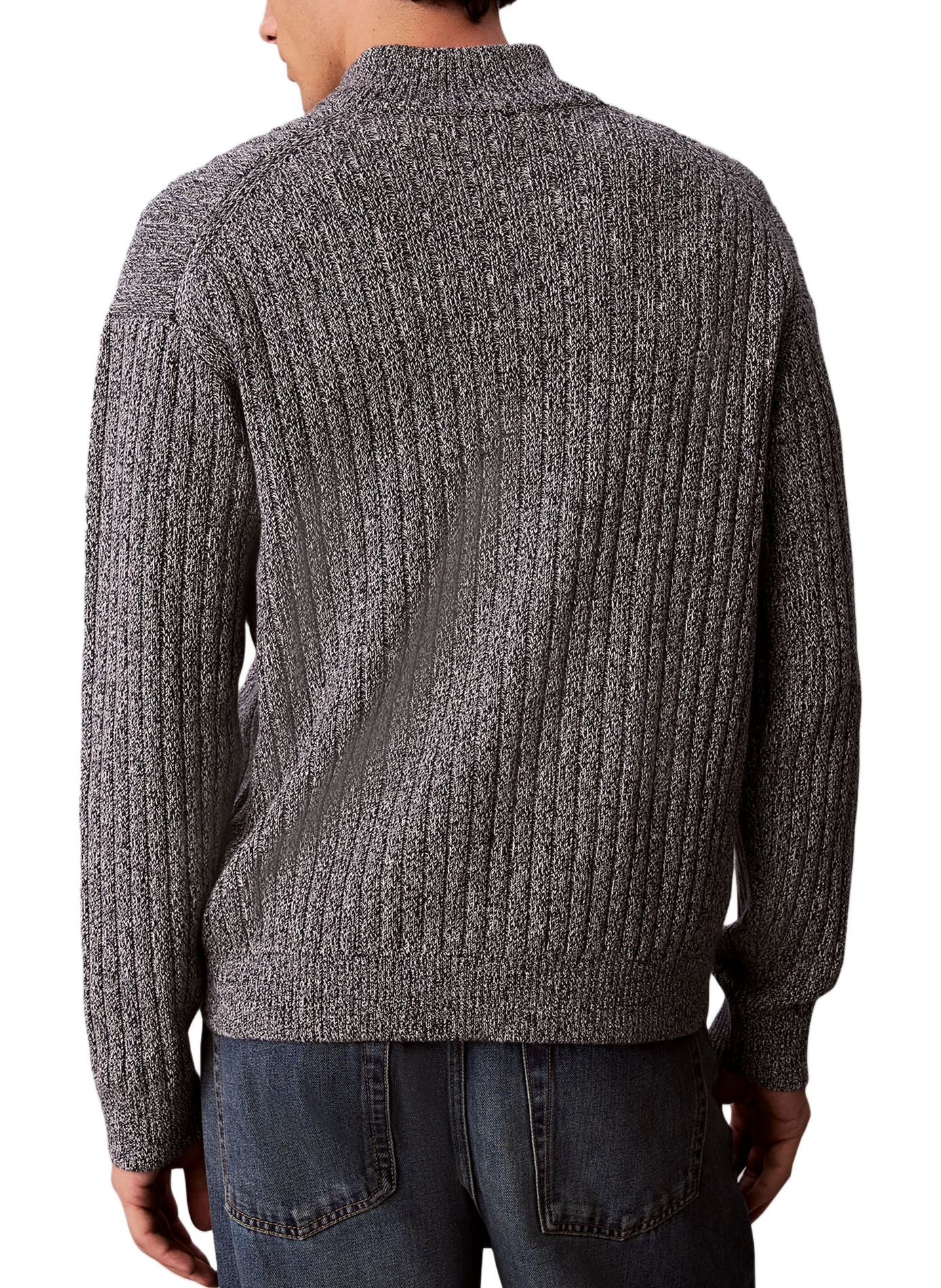 Gilet col montant en coton CALVIN KLEIN Bleu