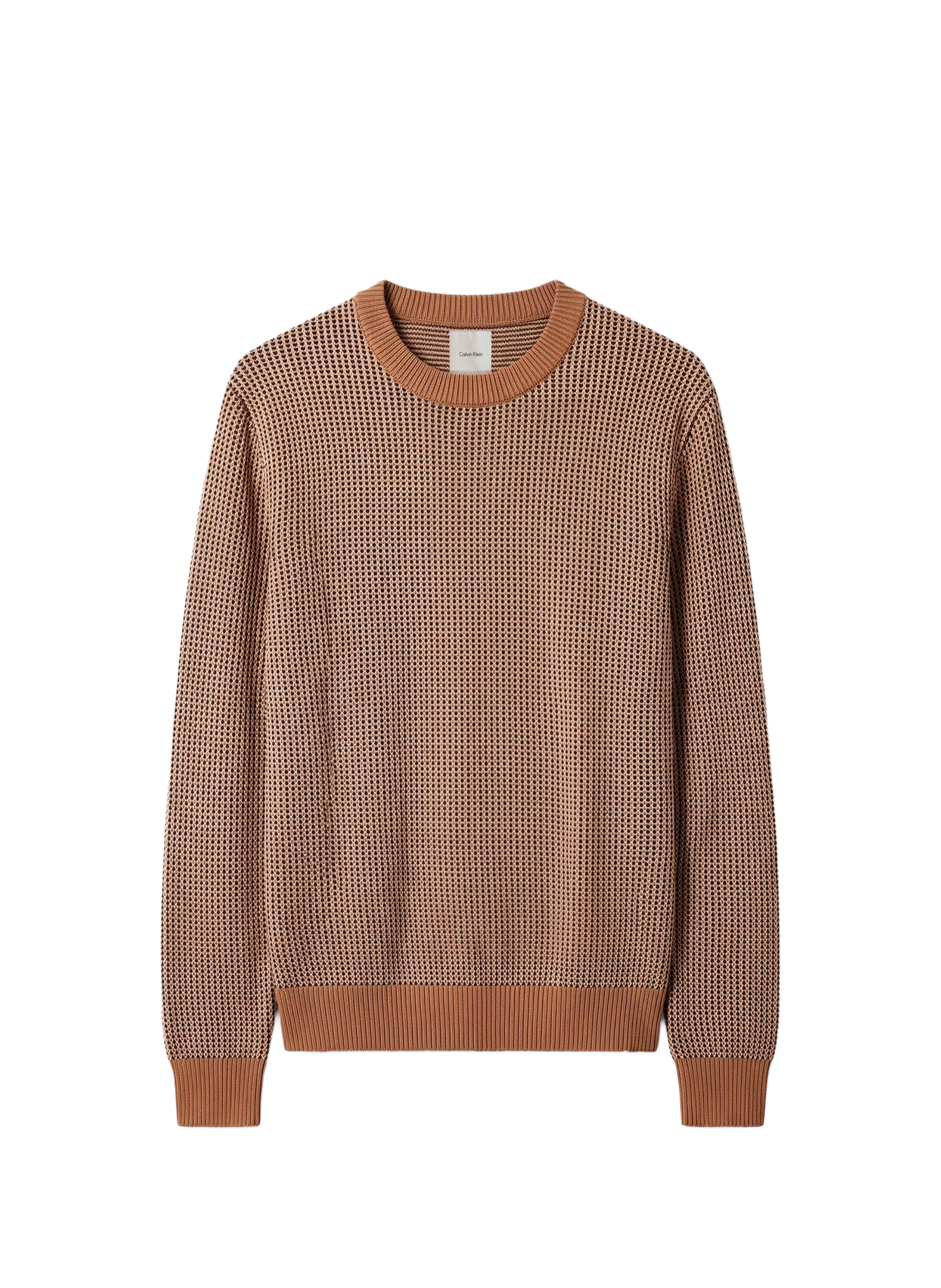 Pullover aus Baumwollmischstrick CALVIN KLEIN Braun
