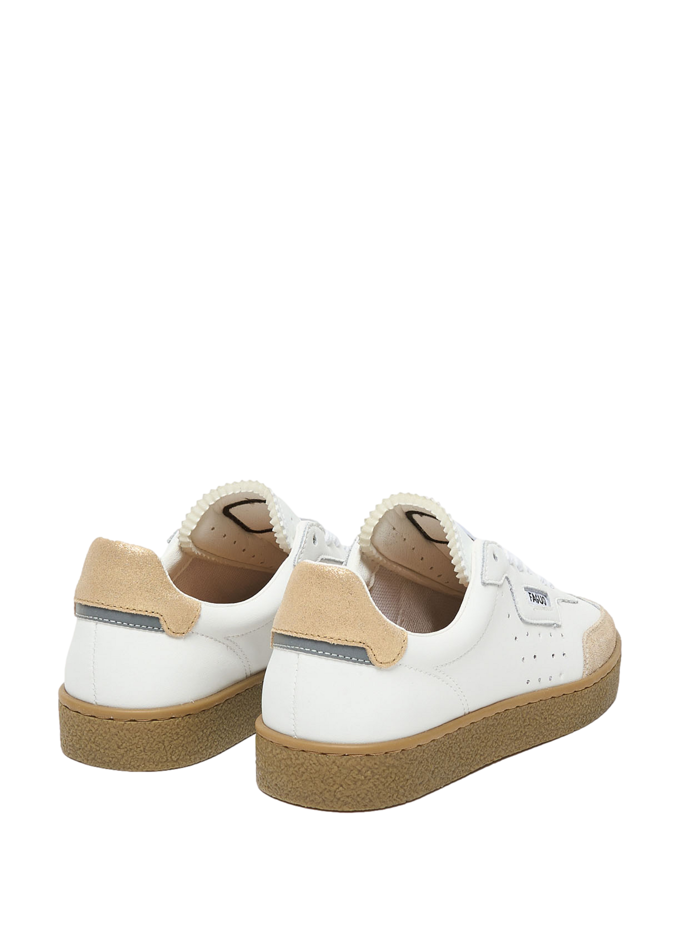 Lumbo cowhide leather sneakers FAGUO Beige