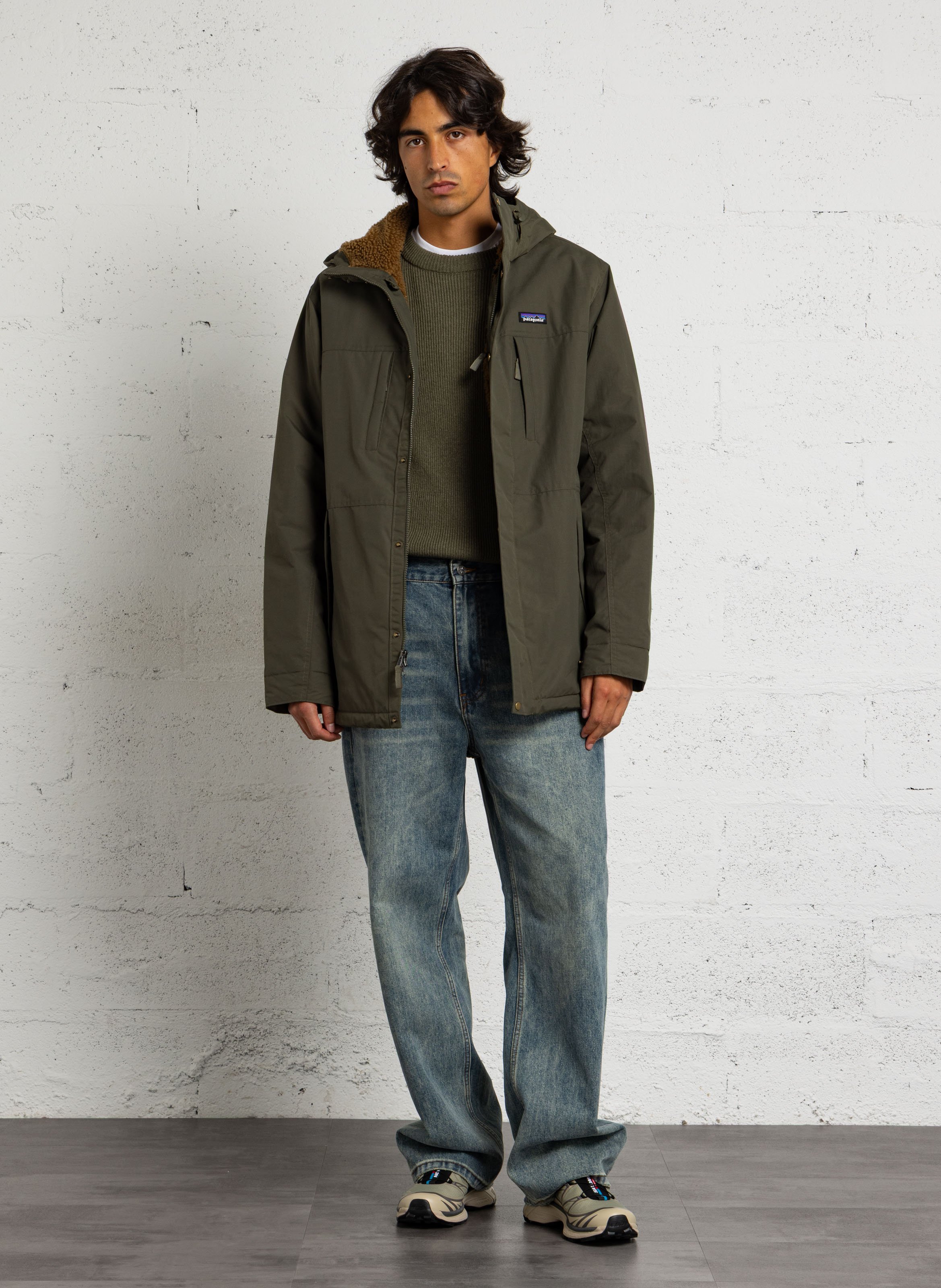 Manteau à capuche droit PATAGONIA Vert