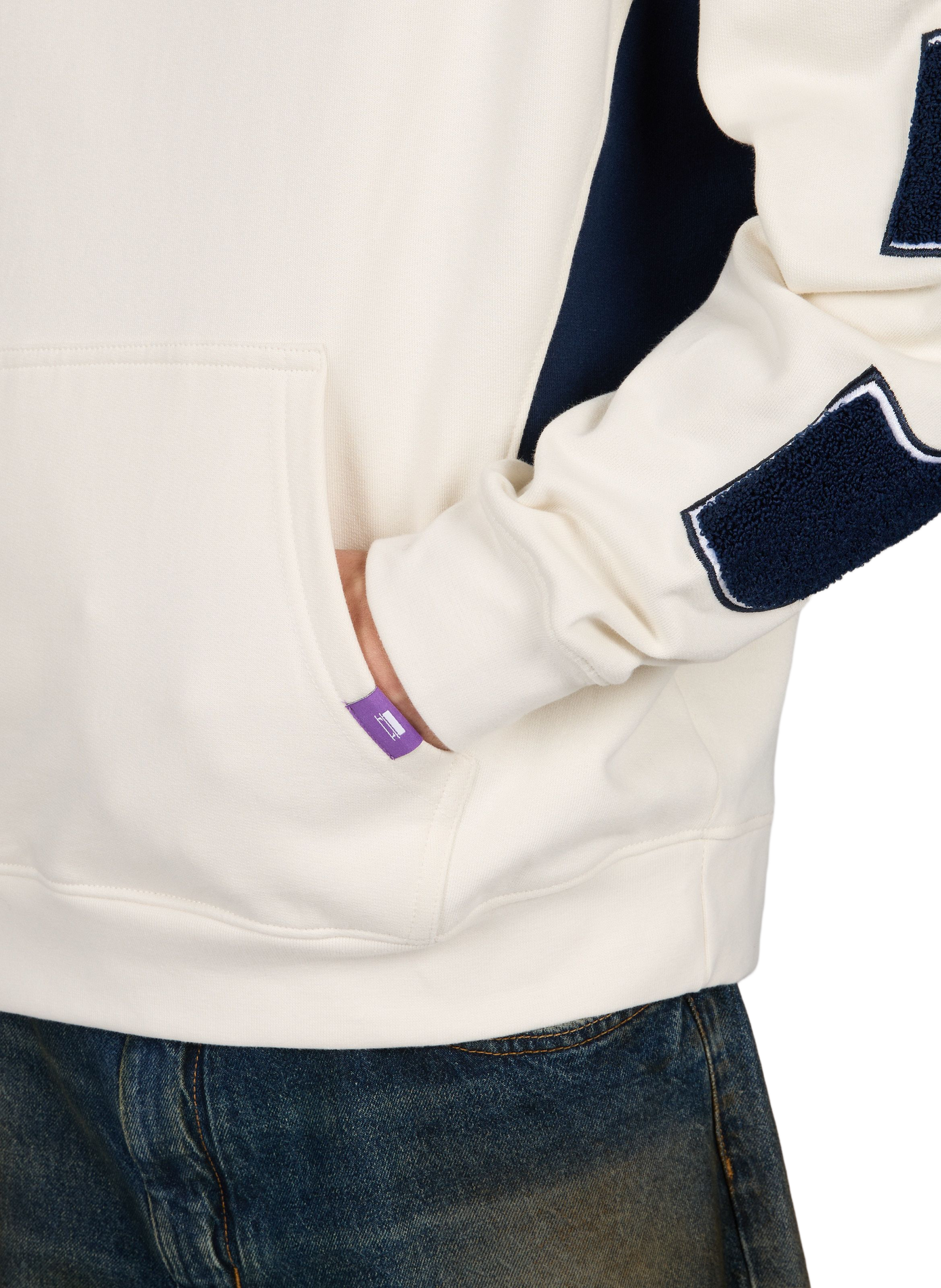 Gerade geschnittener Hoodie aus Baumwolle JACKER. Beige
