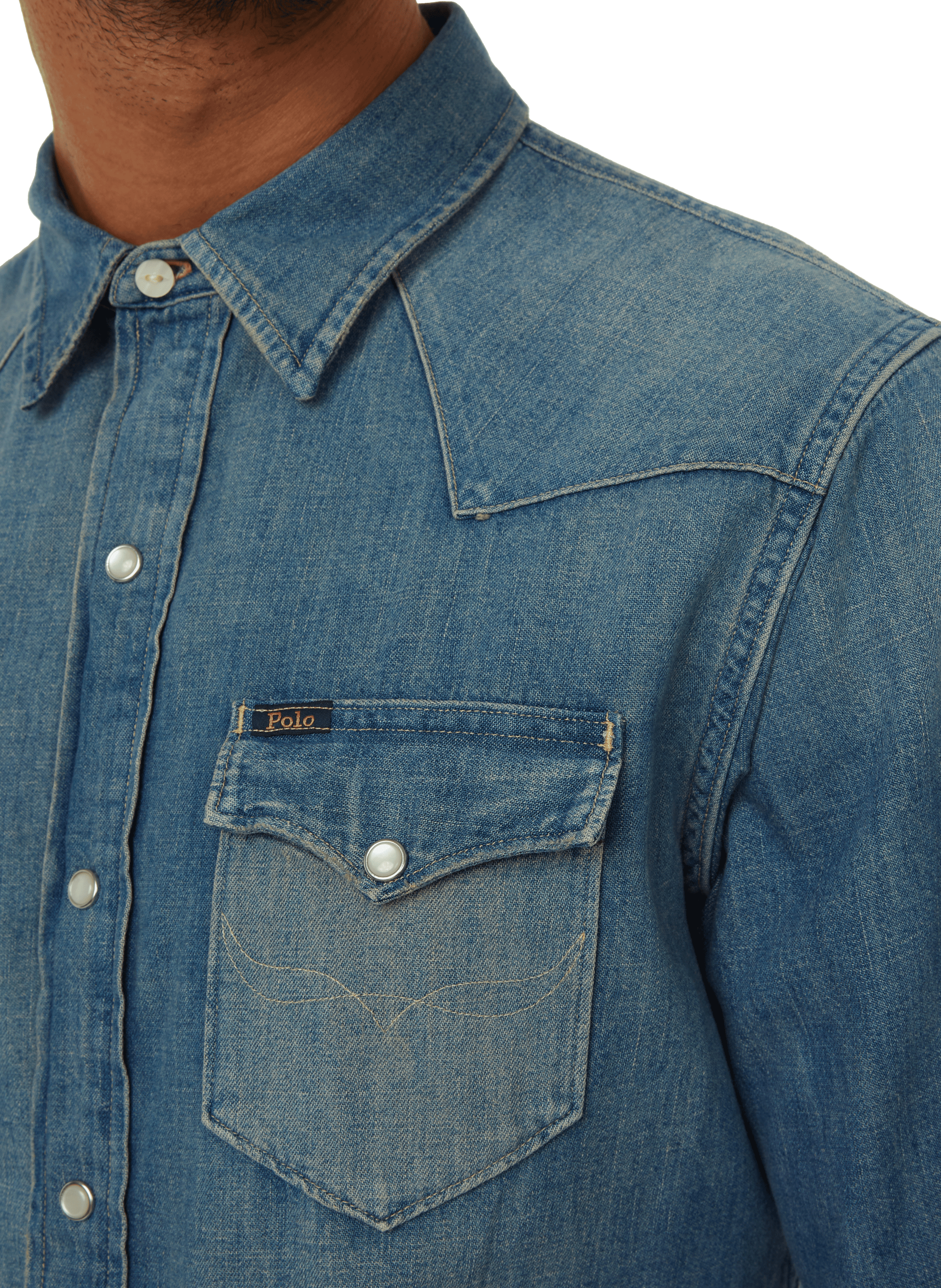 Iconic Western denim shirt POLO RALPH LAUREN Blue