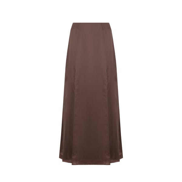 Jupe midi en soie organique