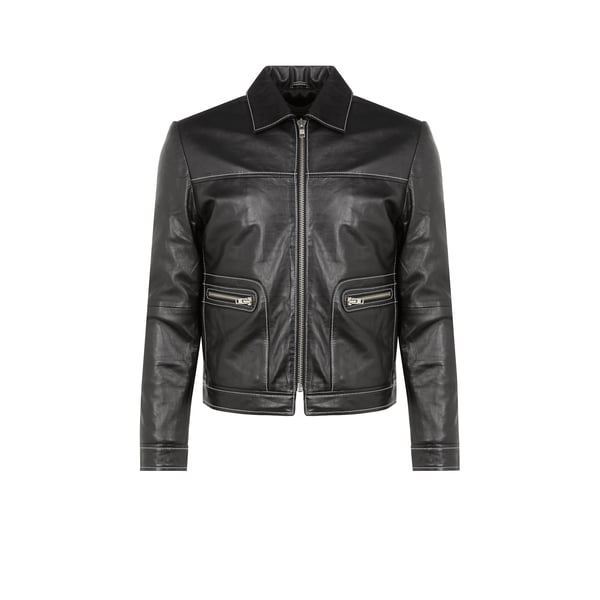 Veste en cuir recyclé