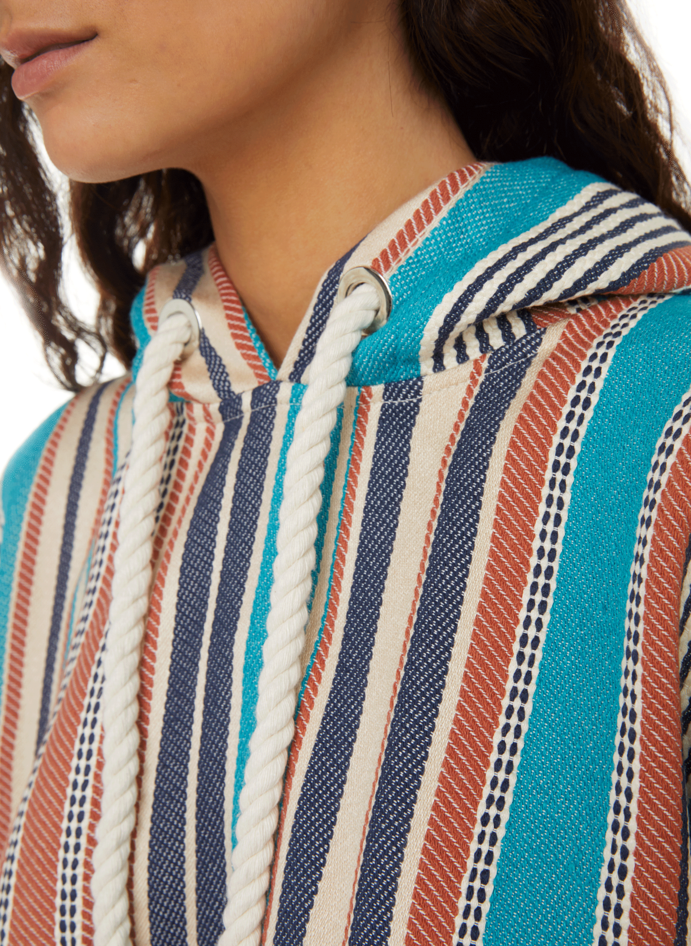 Hoodie rayé court BENJAMIN BENMOYAL Multicolore