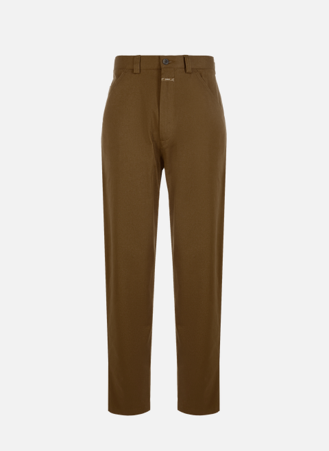 Pantalon slim en coton  BrownCLOSED 