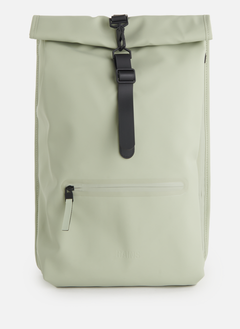 حقيبة ظهر Rolltop Ruckstack غير لامعة باللون الأخضر 