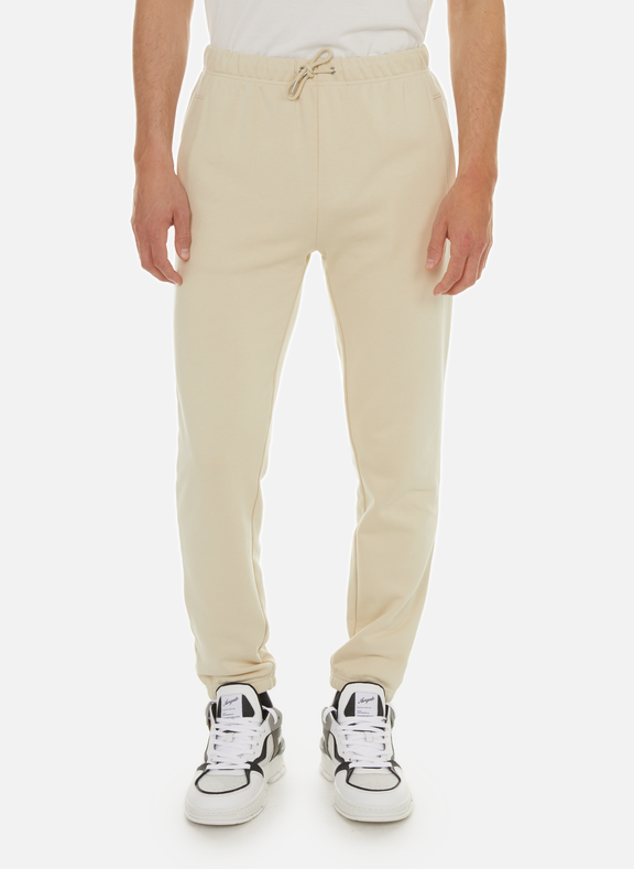 FRED PERRY Double Question Mark cotton sweatpants Beige
