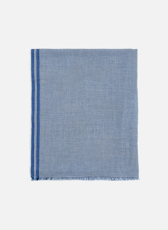 HARRIS WILSON Foulard à carreaux en coton  Bleu