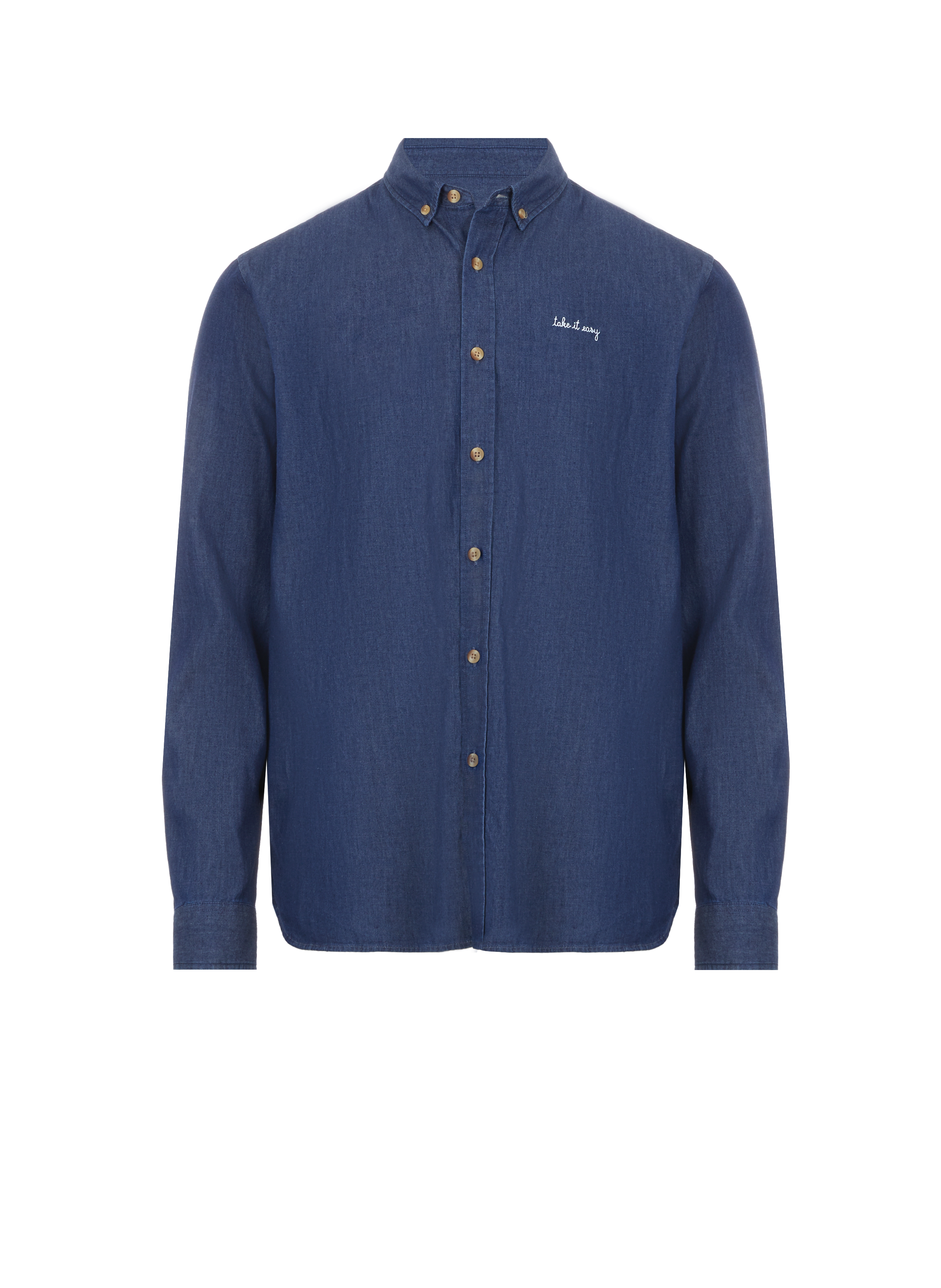 MAISON LABICHE Malesherbes Take It Easy Denim Shirt Blue