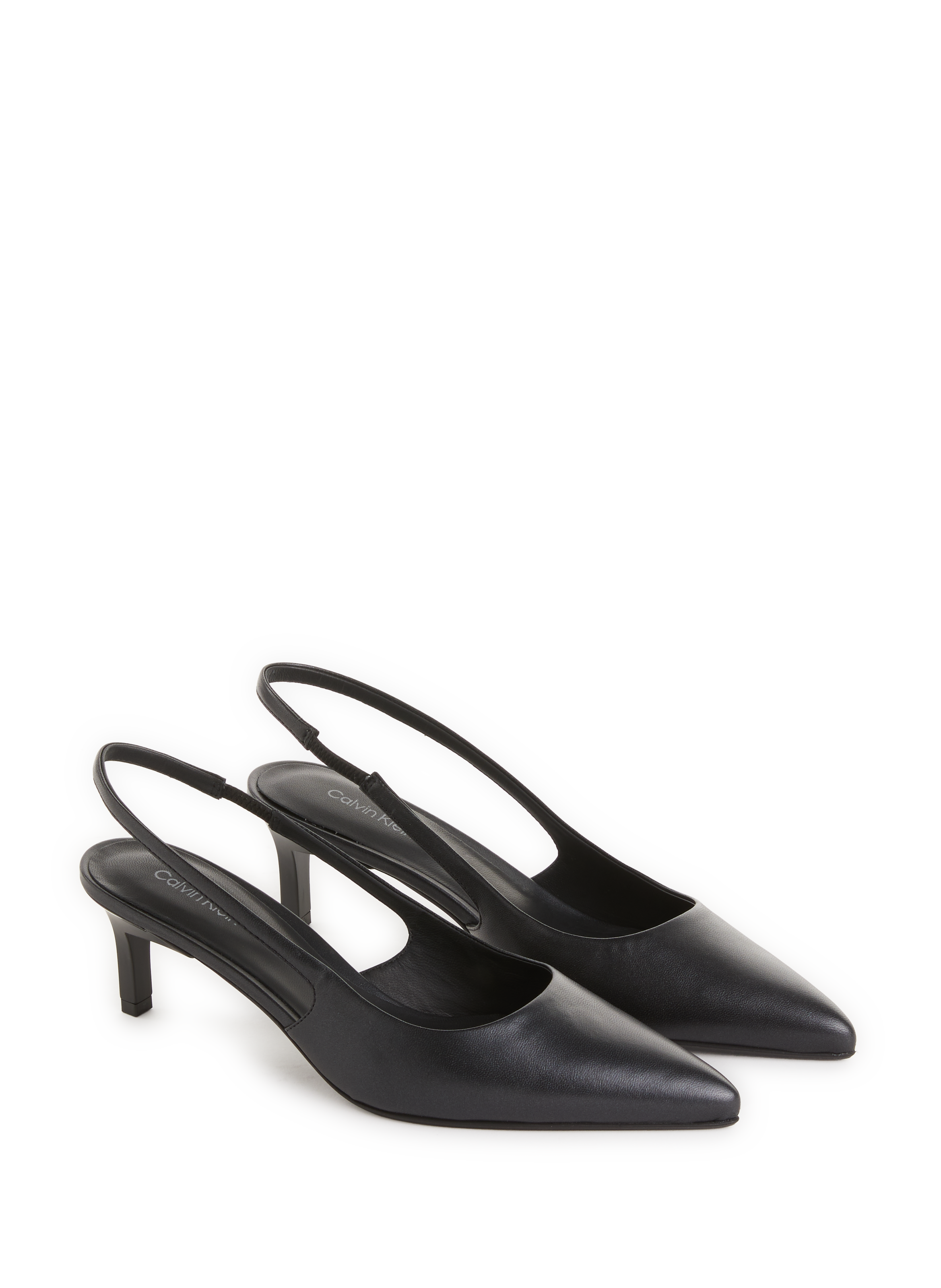Leather slingback Black