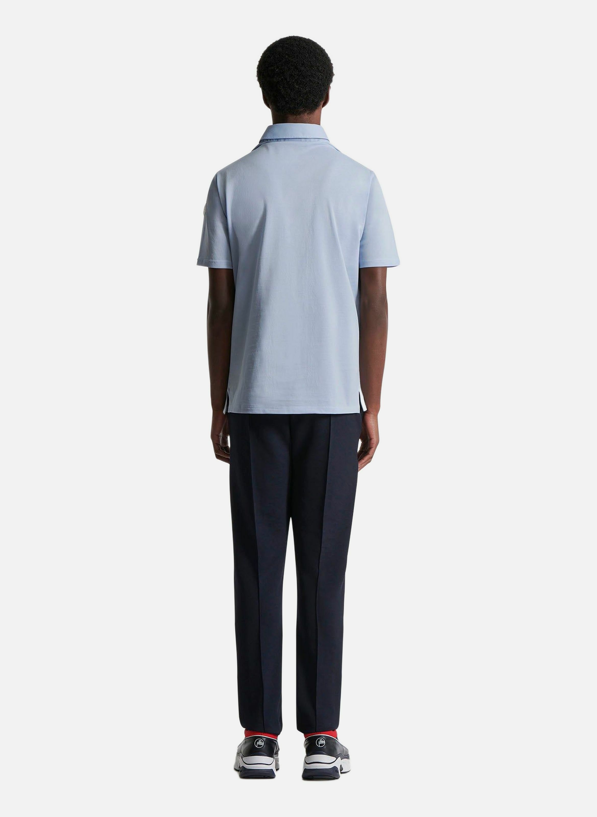 Polo manches courtes germain col chemise coupe regular FUSALP Bleu