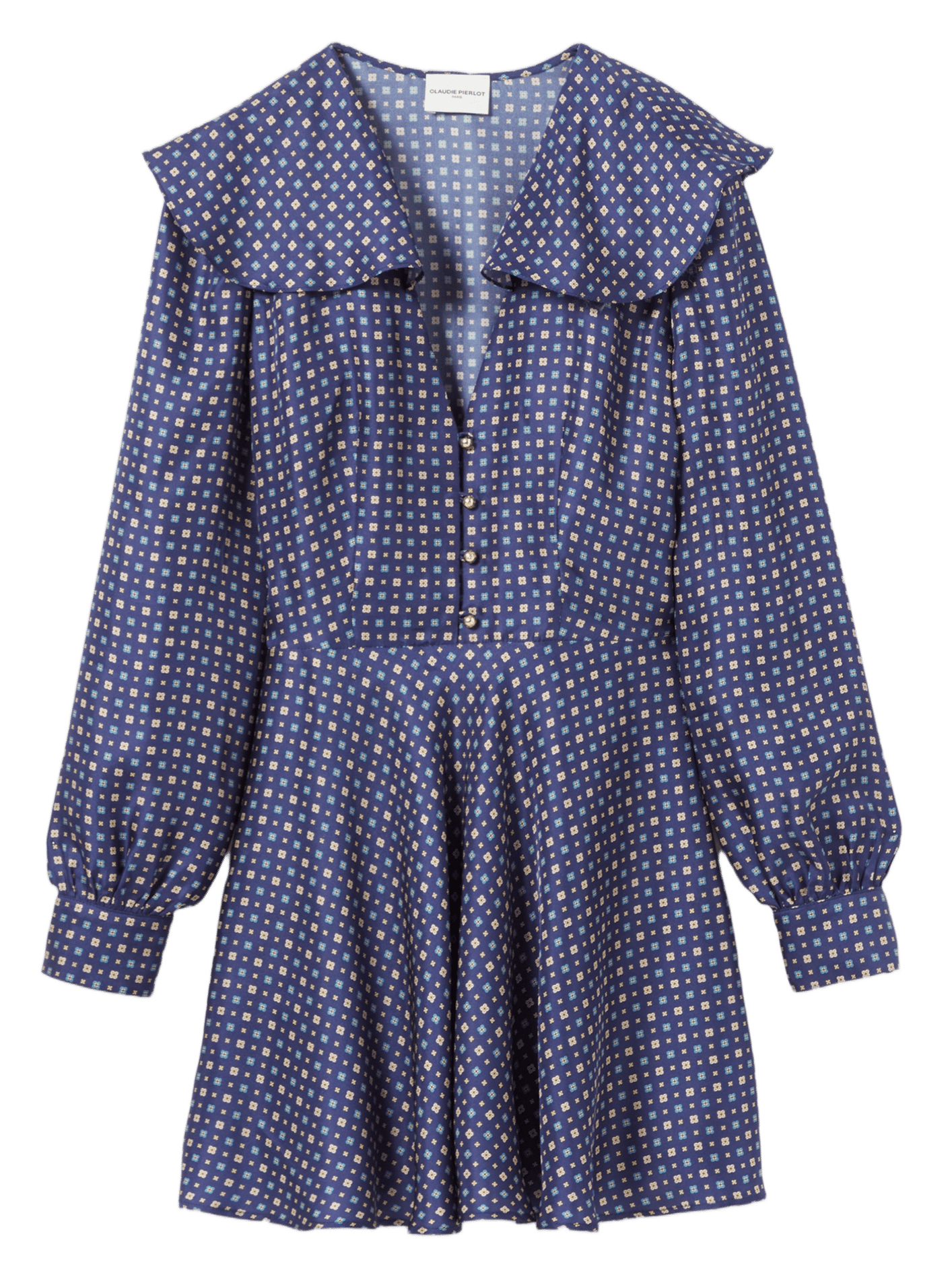 Robe courte en soie imprimée CLAUDIE PIERLOT Multicolore