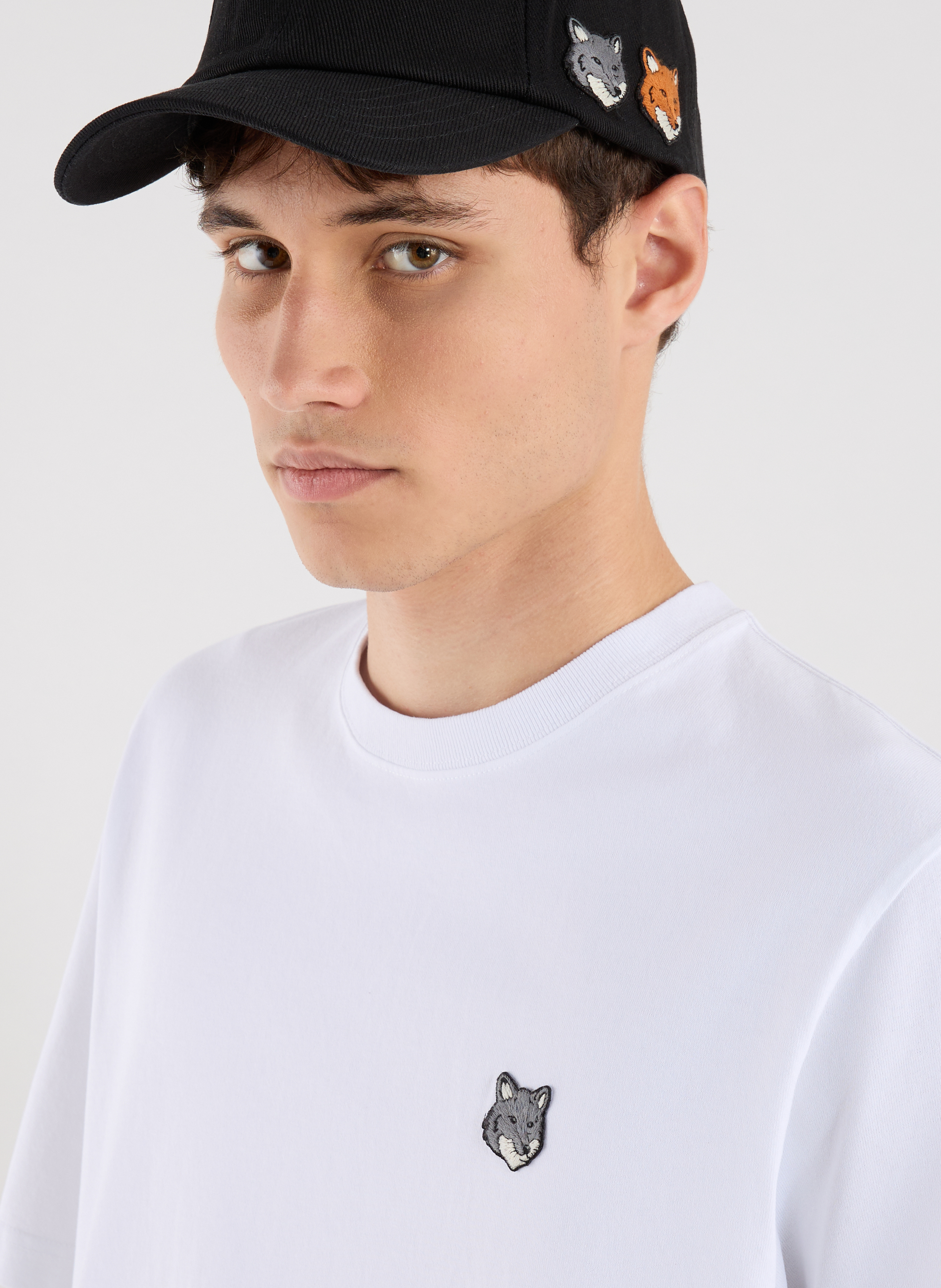T-shirt en coton Fox Comfort MAISON KITSUNÉ Blanc