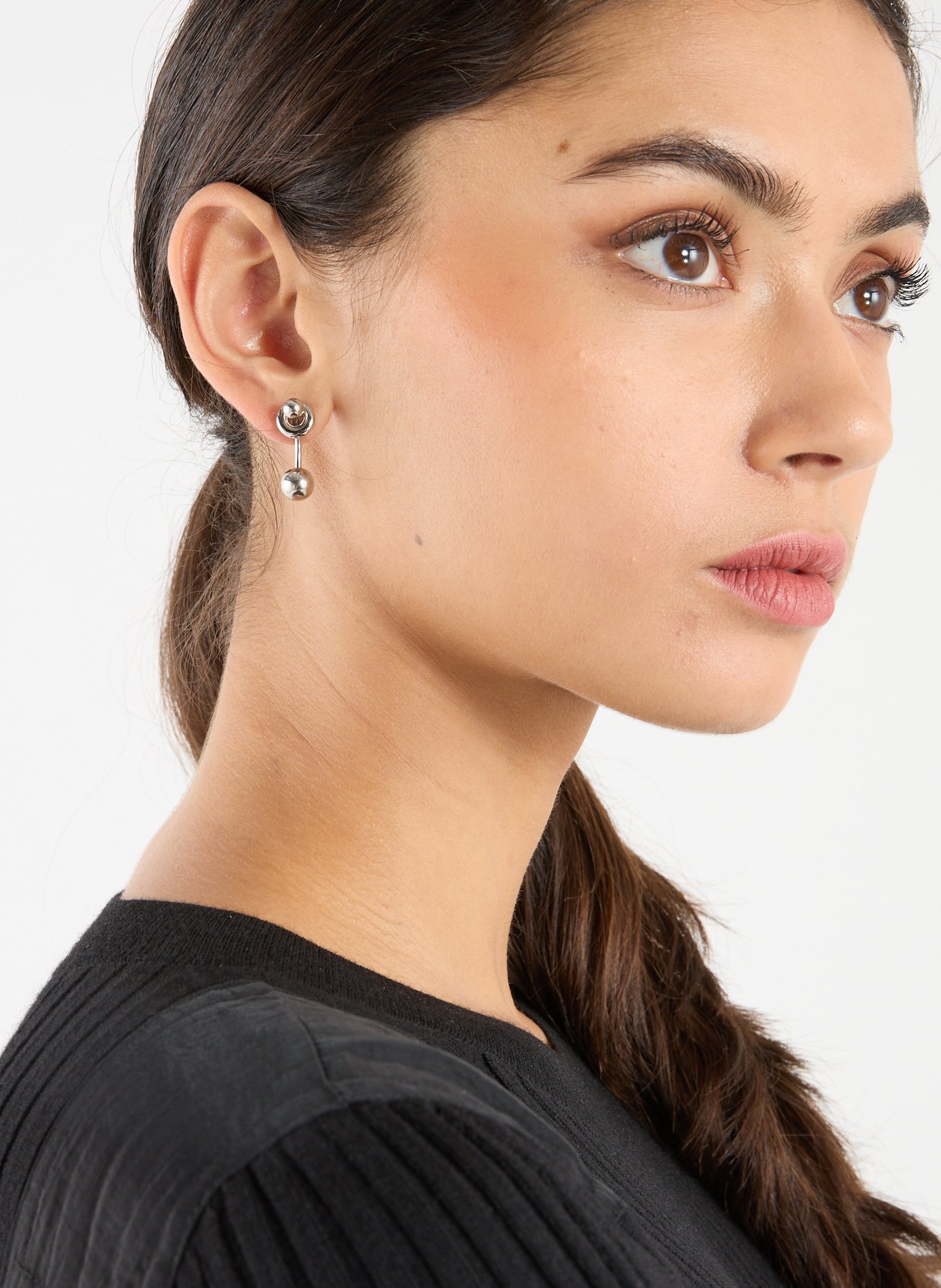 Boucle d'oreille Mindy JUSTINE CLENQUET Argent