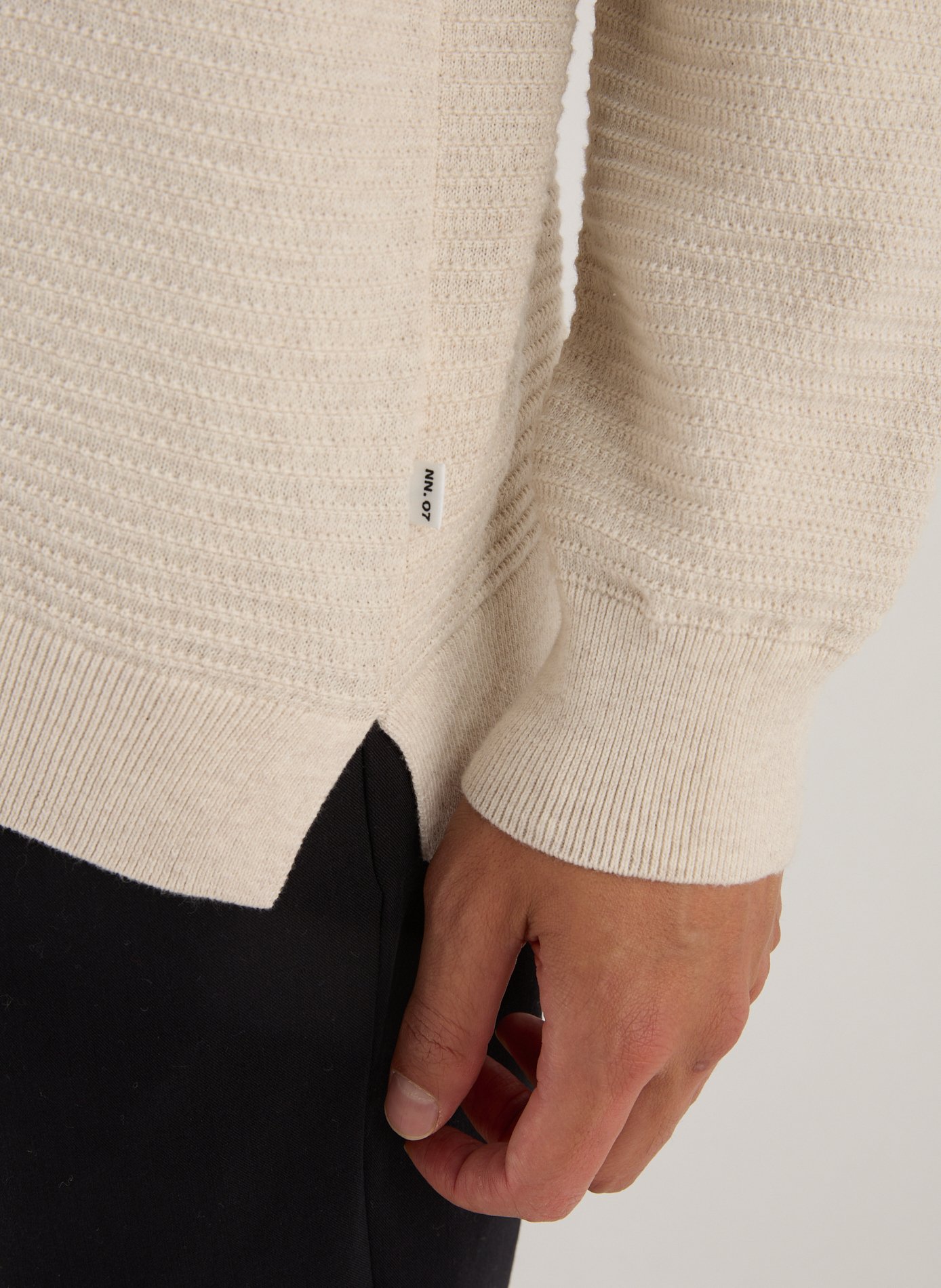 Ribbed cotton jumper NN.07 Beige