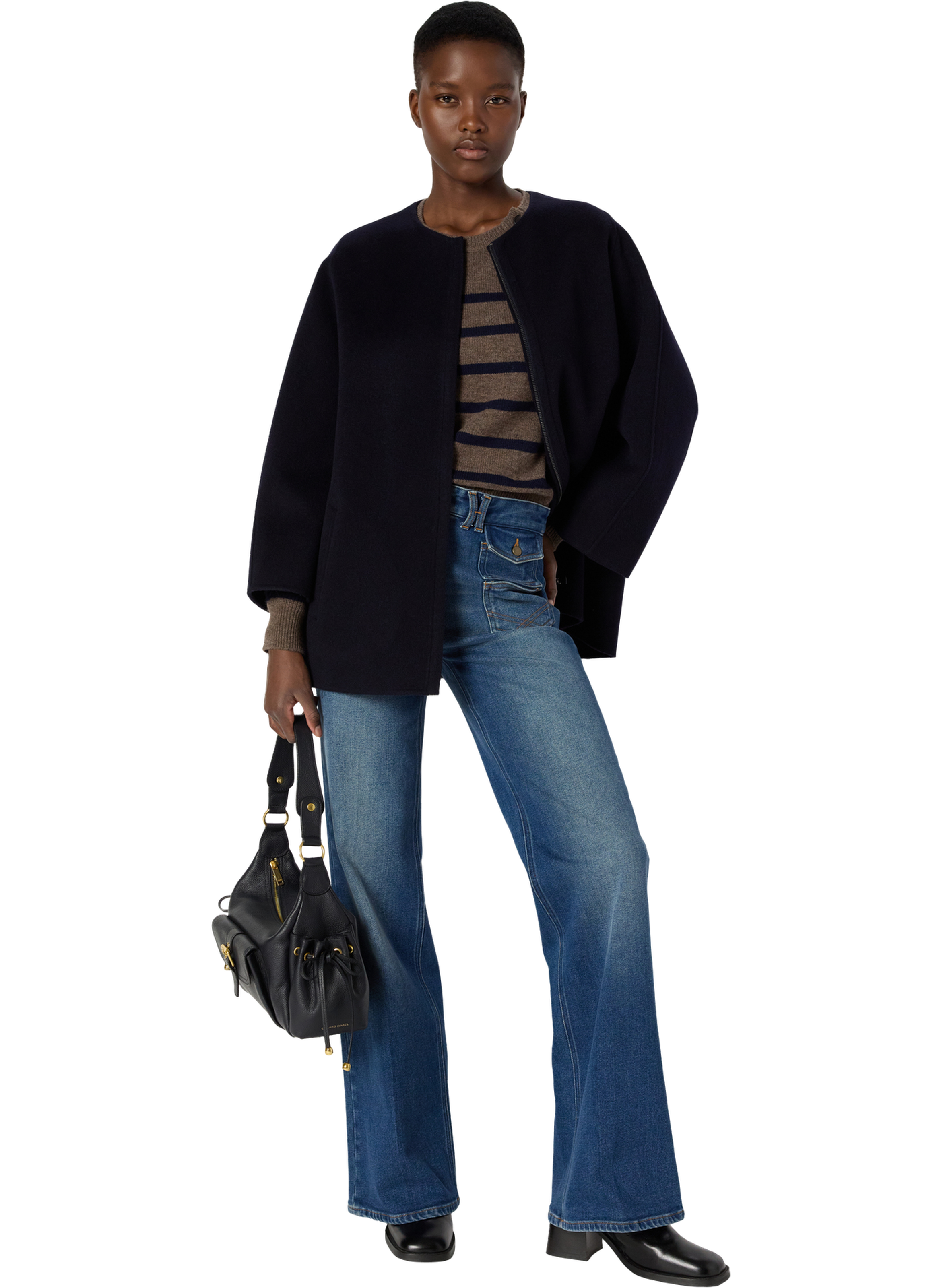 Manteau ample en laine double face - myriam GERARD DAREL Bleu