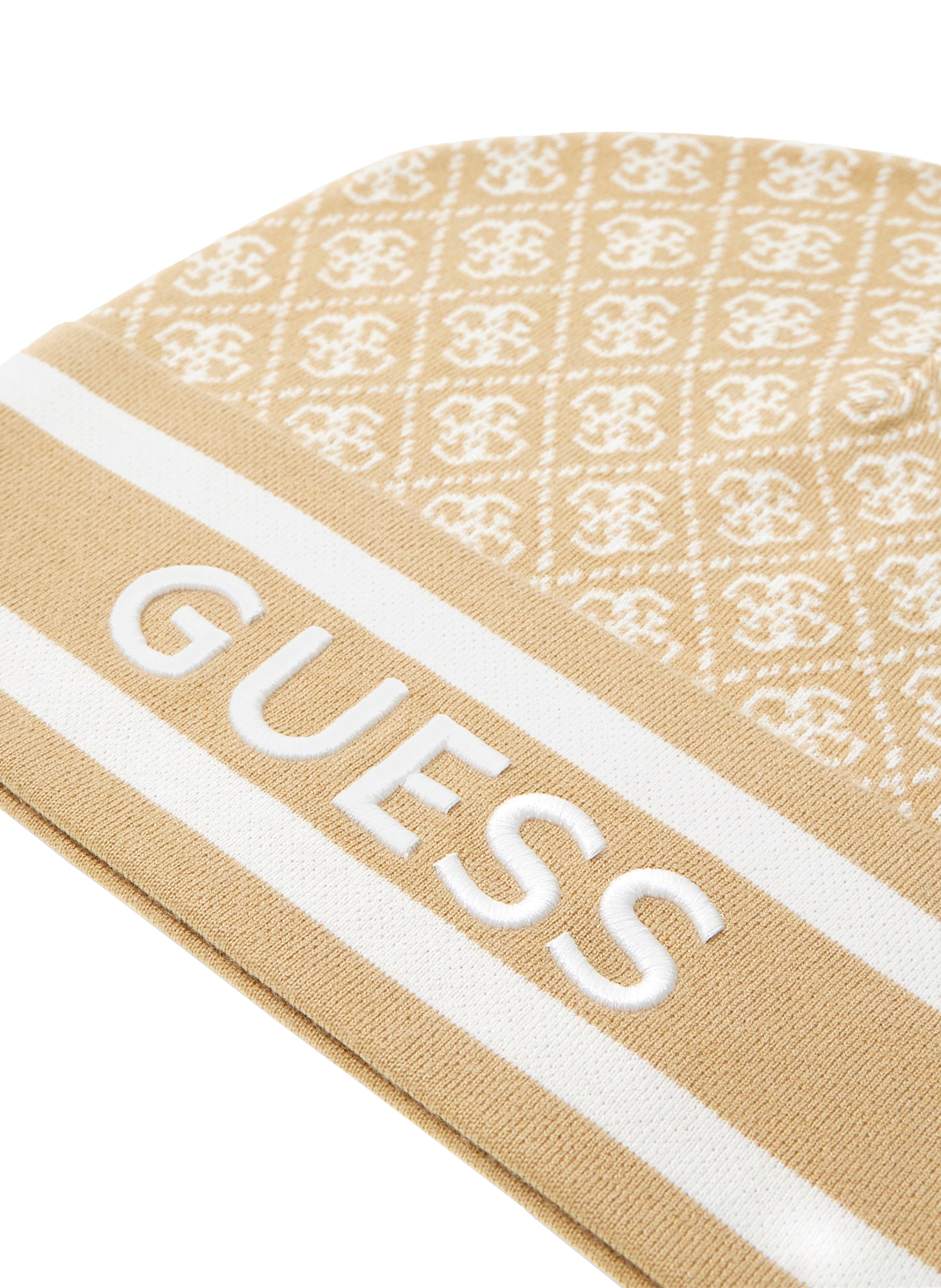 Monogram Print Beanie GUESS Beige
