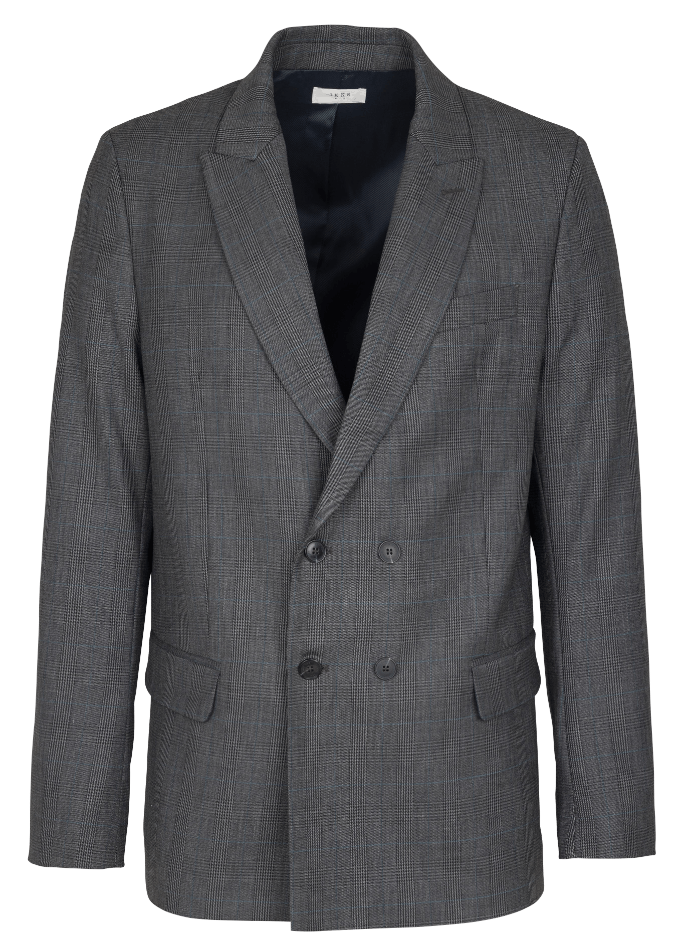 Veste de costume à carreaux IKKS Gris