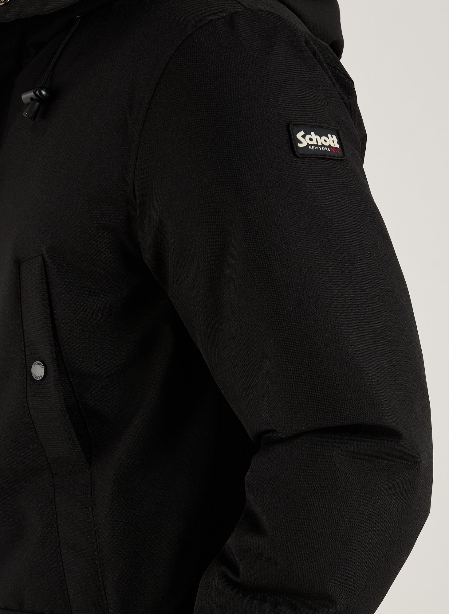 Parka matelassée mi-longue SCHOTT Noir