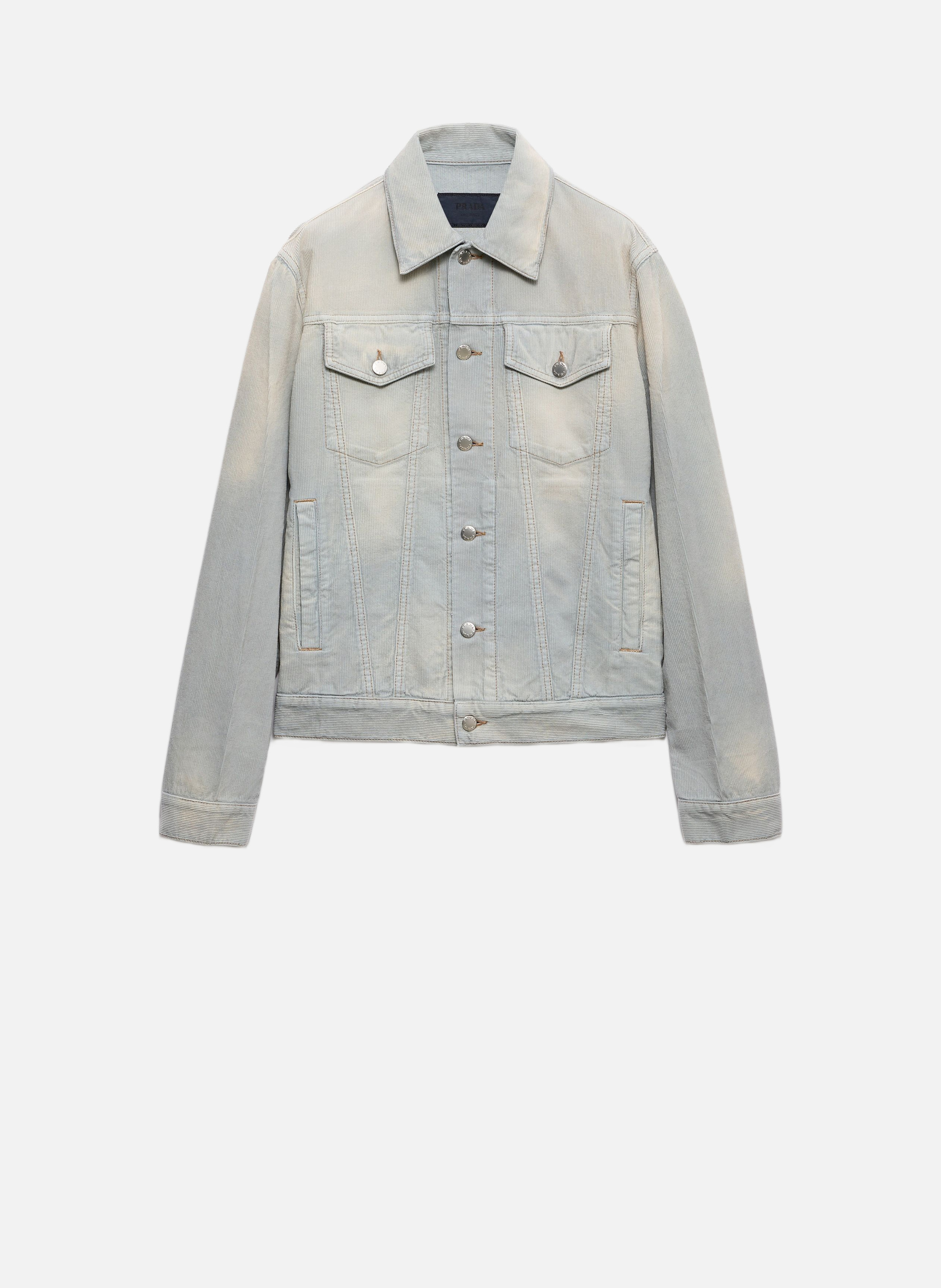 Blouson en velours côtelé PRADA Bleu