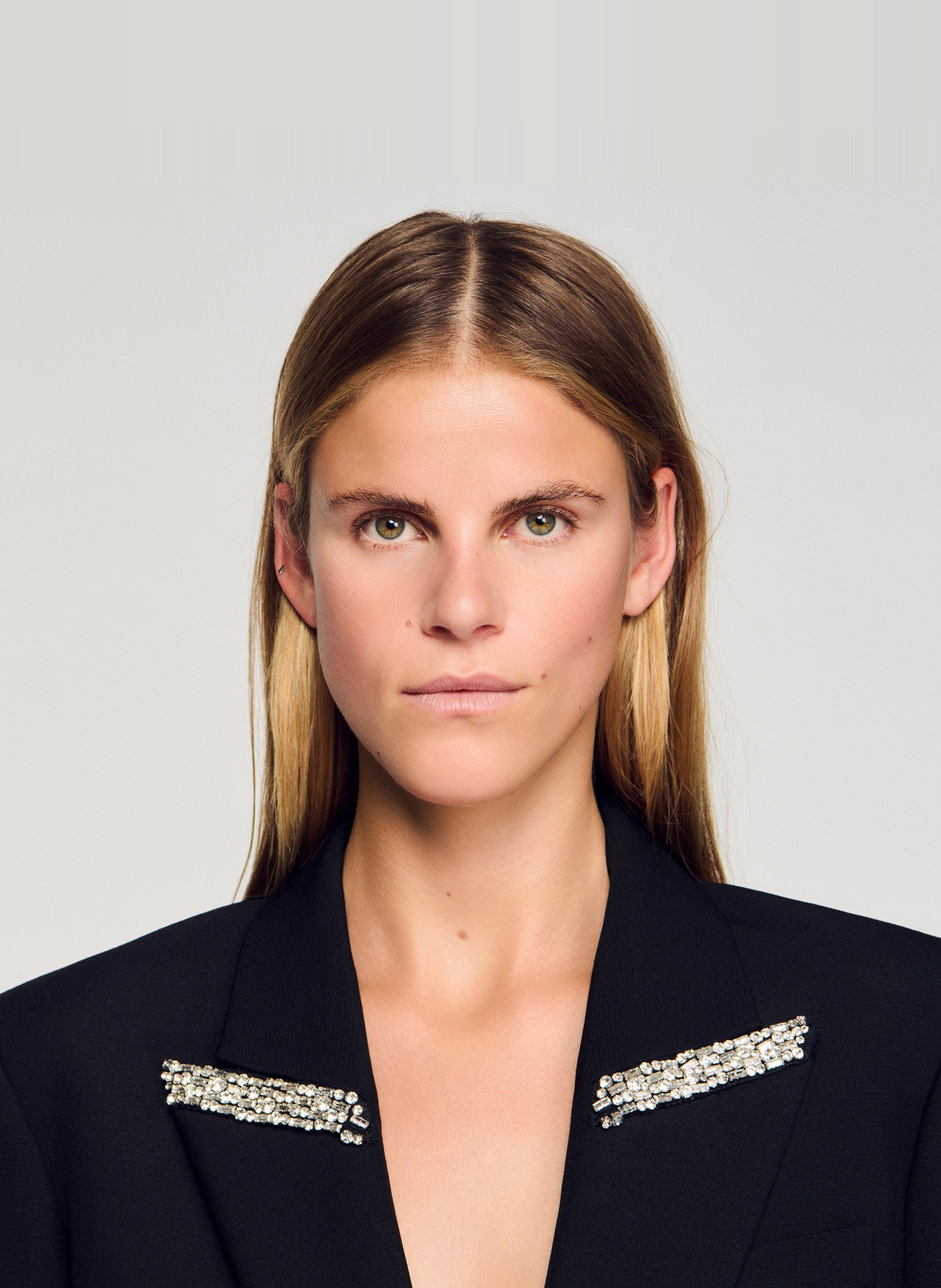 Veste de smoking droite SANDRO Noir