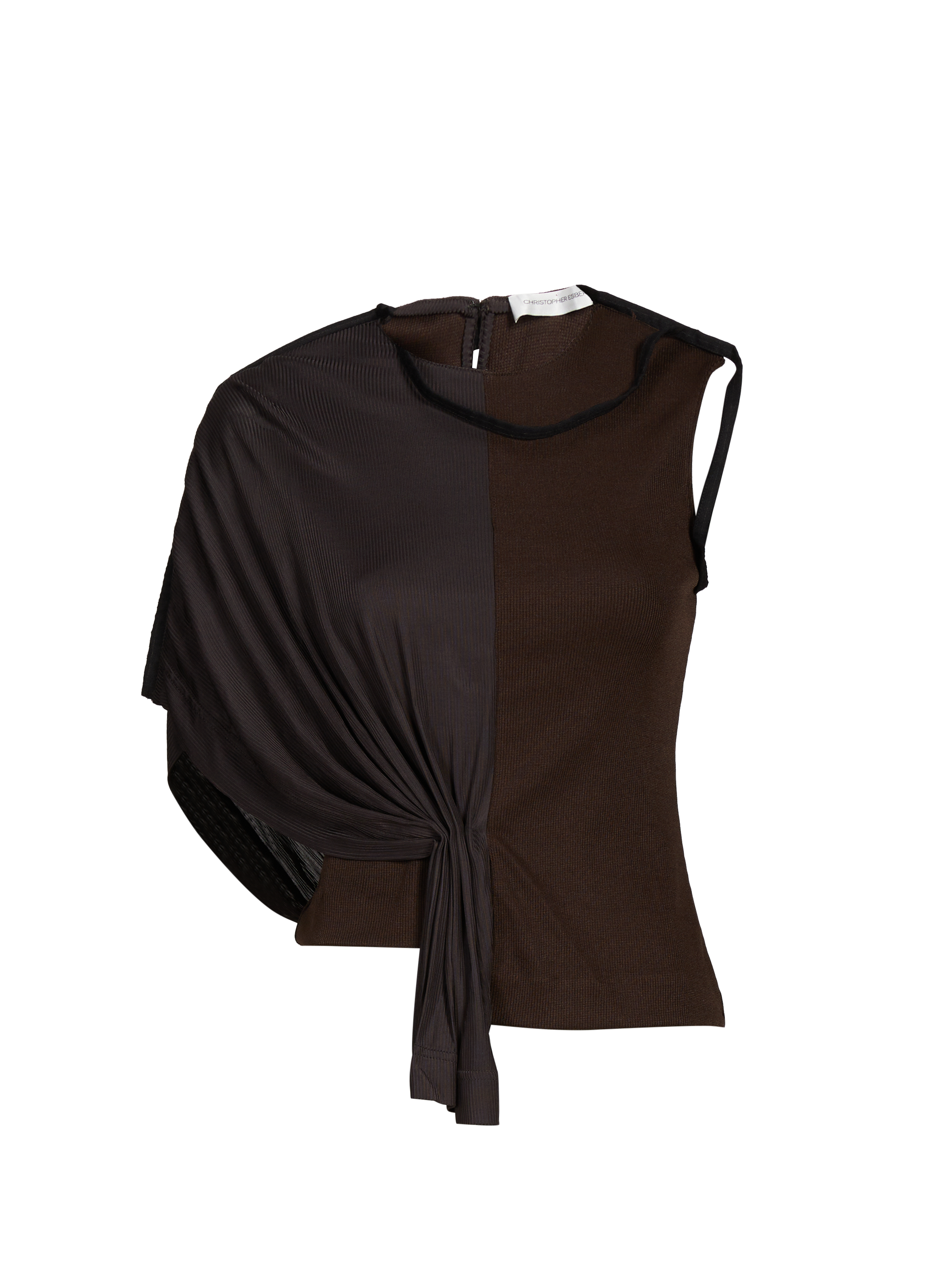 CHRISTOPHER ESBER Top drapé Marron