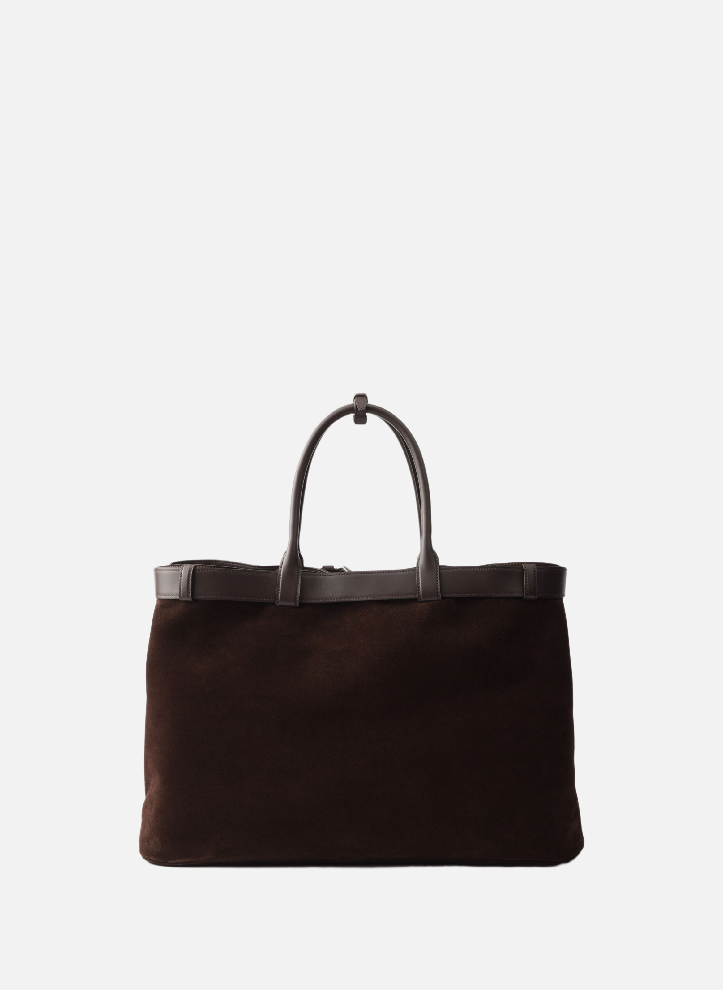 Sac prada buckle en suède avec ceinture PRADA Marron