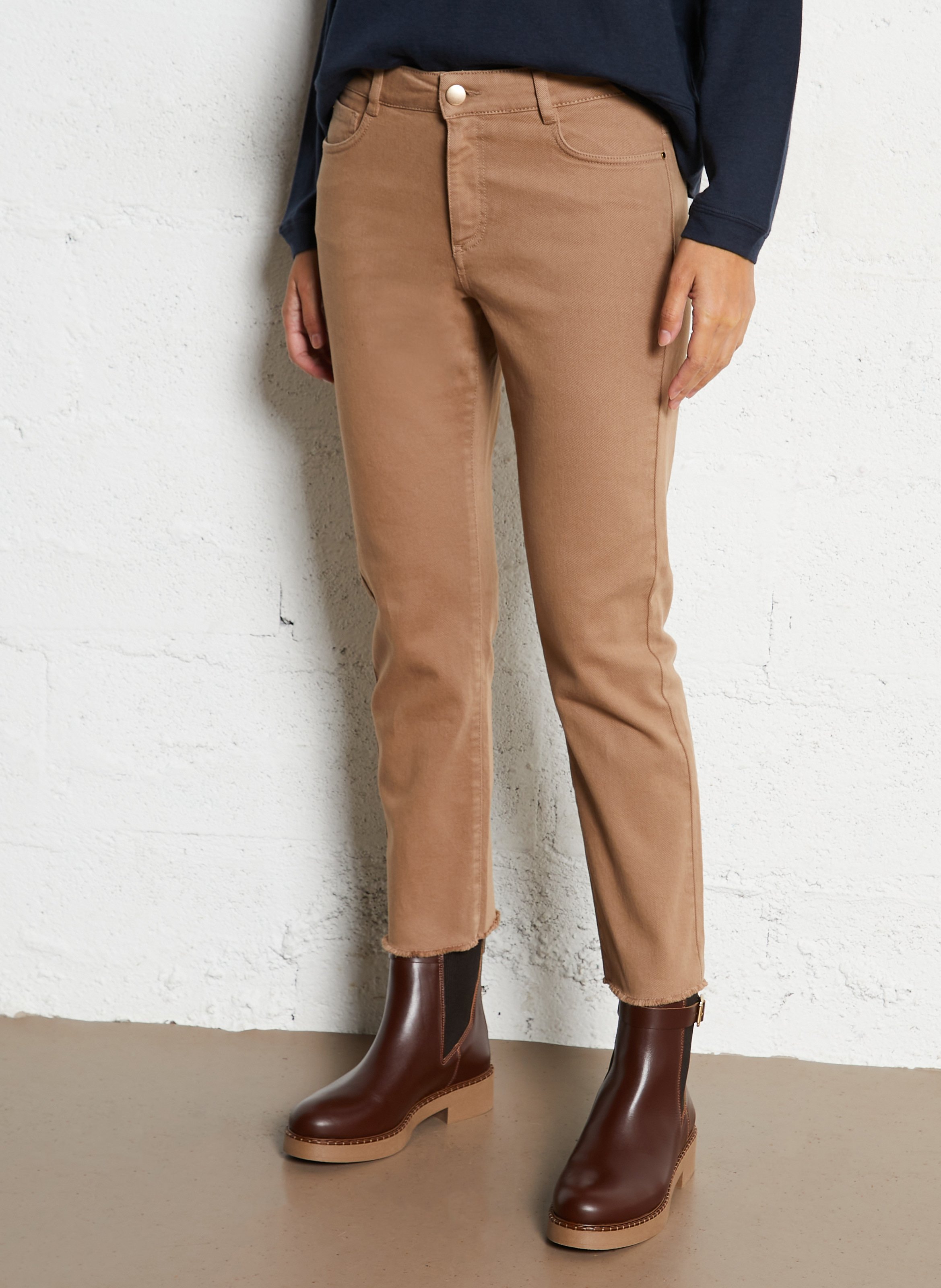 Jean slim en coton mélangé patience MAISON 123 Beige