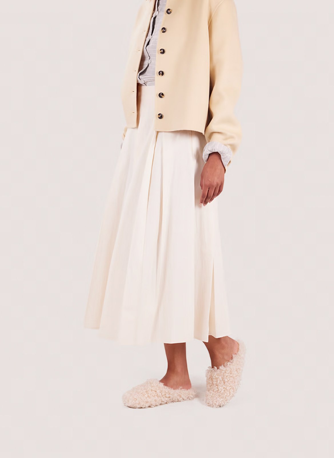 Chausson en fourrure synthétque judie JONAK Beige